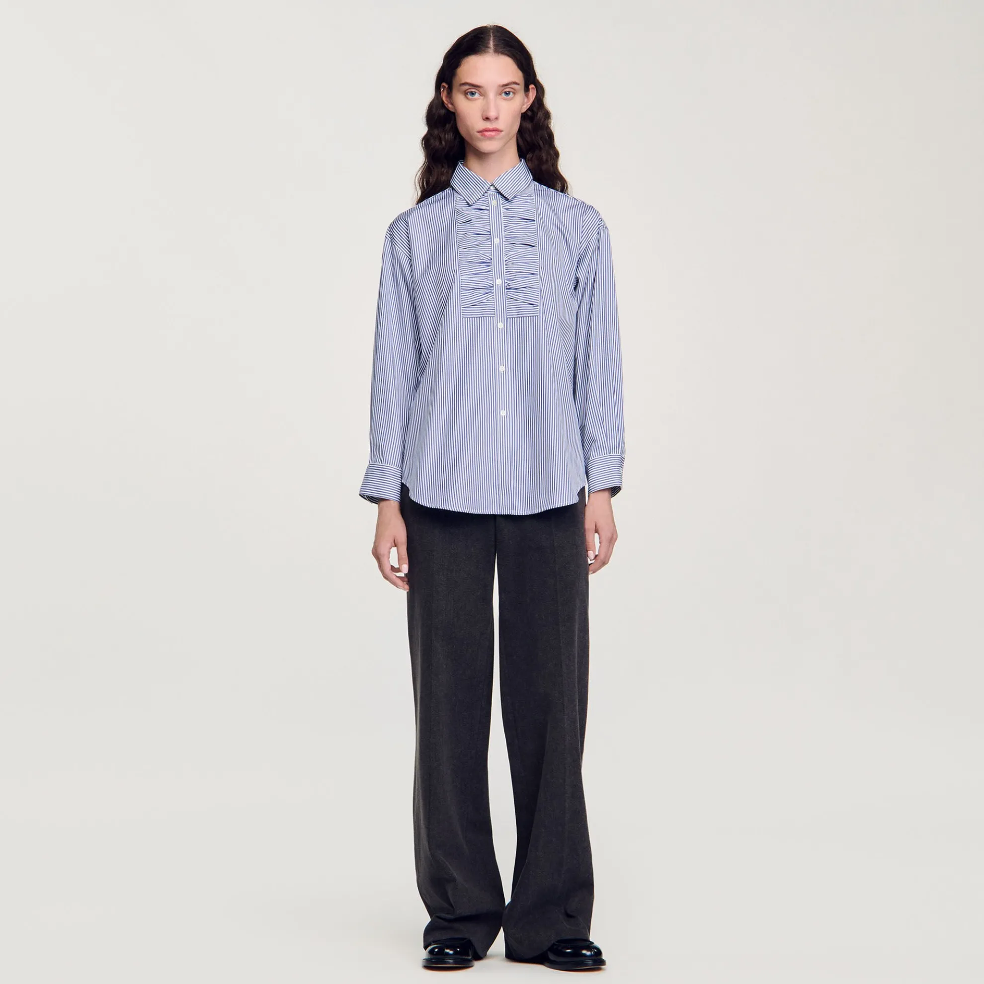 Overhemdblouse Geruit Met Stras