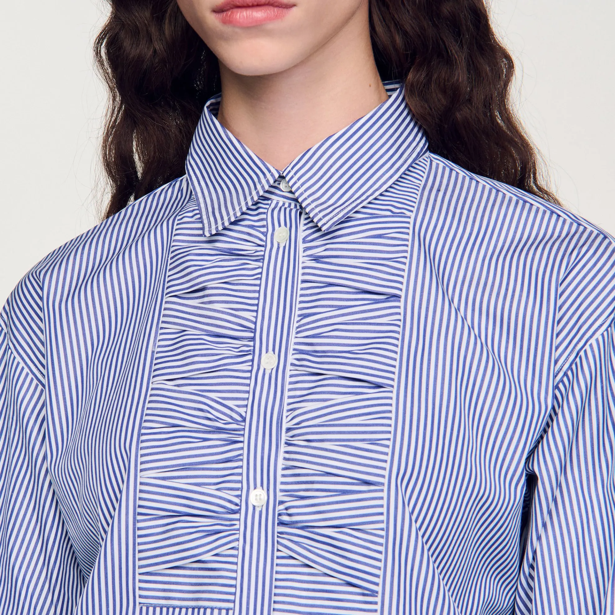 Overhemdblouse Geruit Met Stras