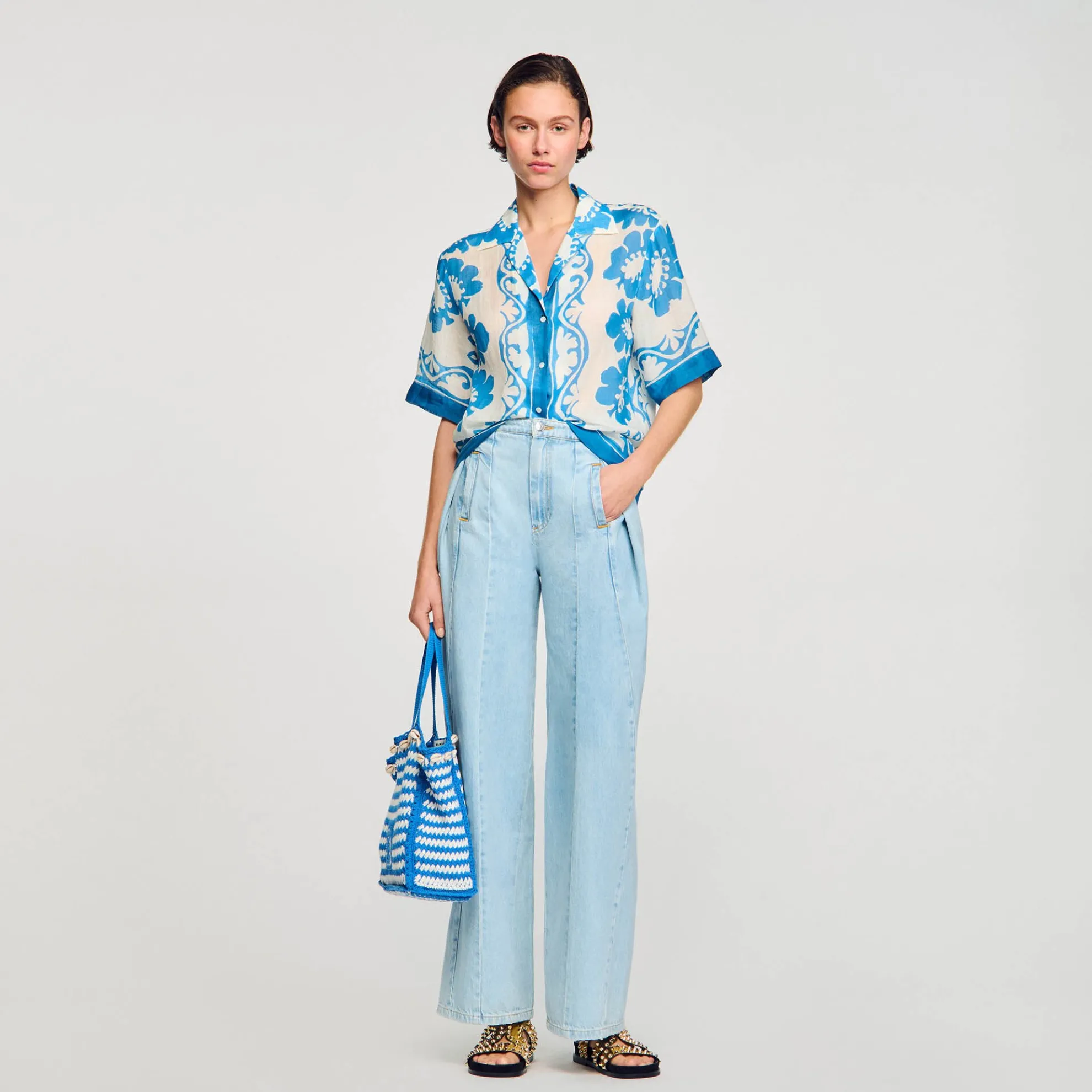 Overhemdblouse Met Print