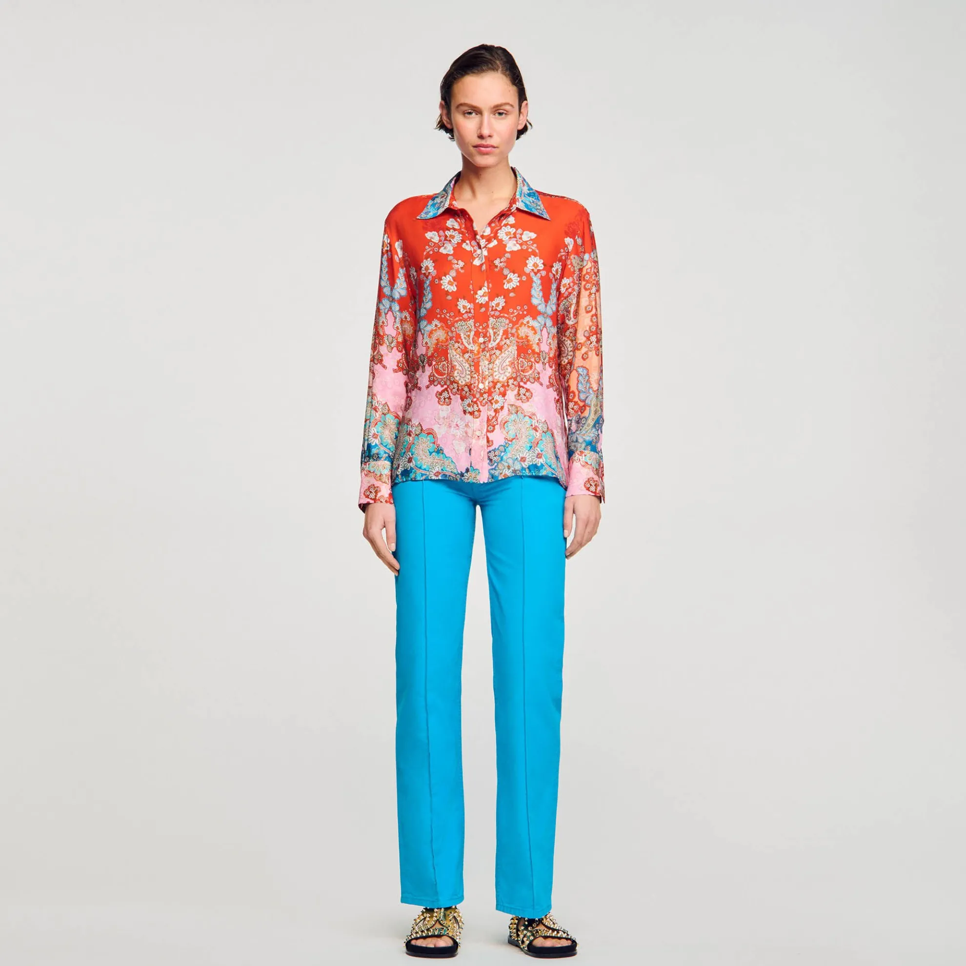 Overhemdblouse Met Print