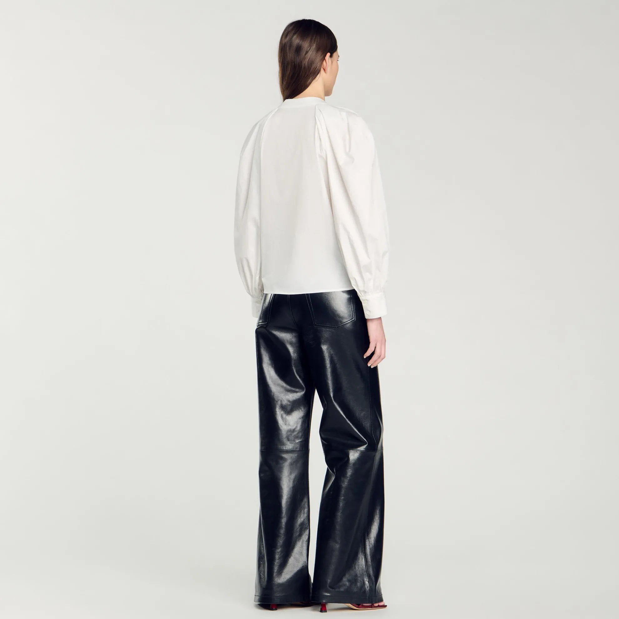 Overhemdblouse Met Volumineuze Mouwen