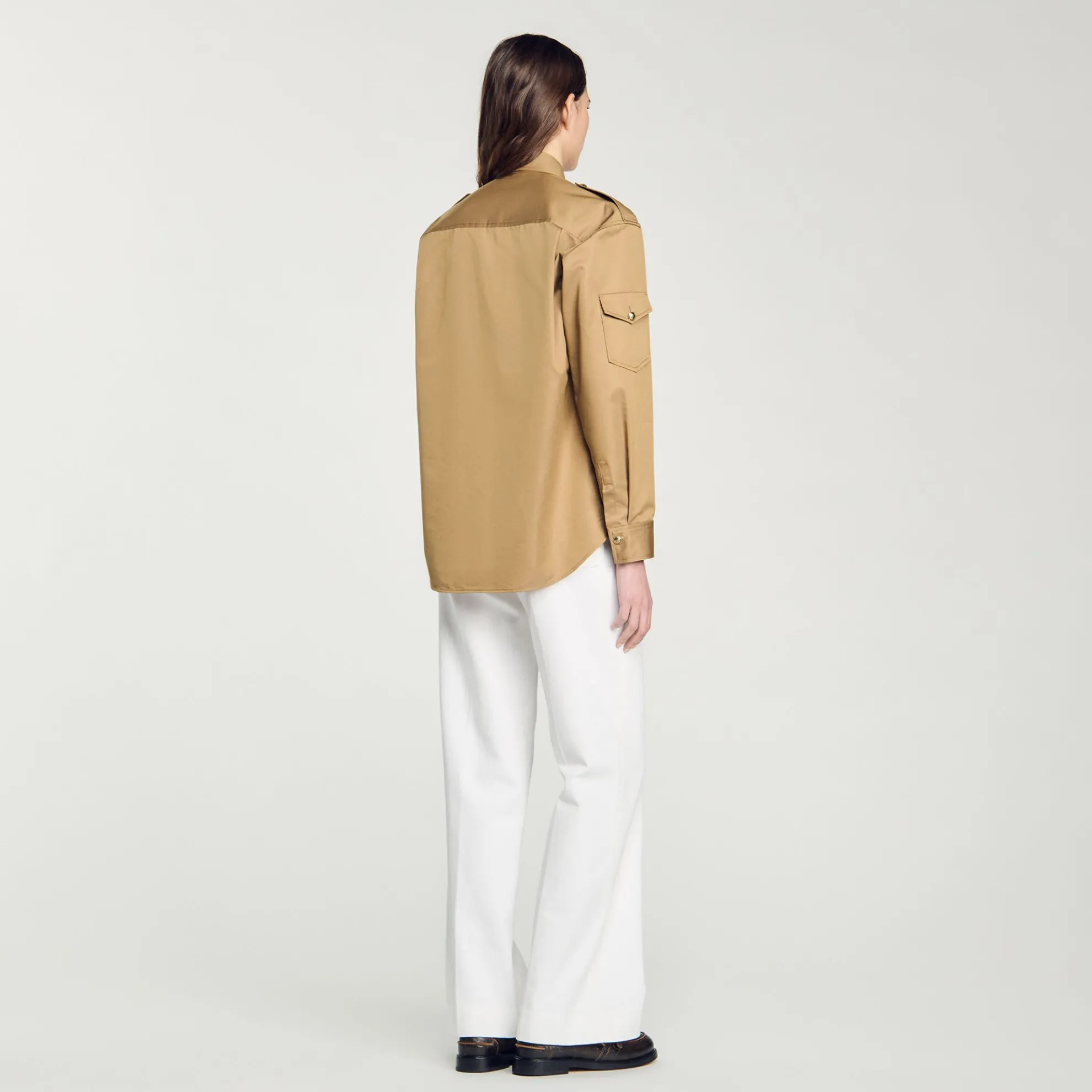 Overhemdblouse Met Zakken