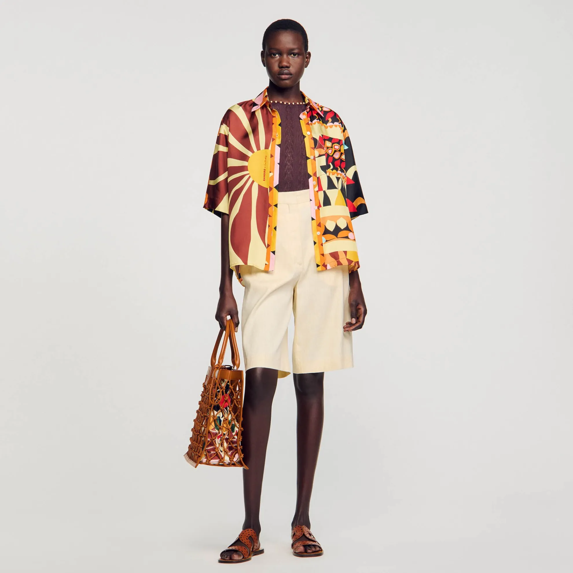 Overhemdblouse Soepelvallend Met Print