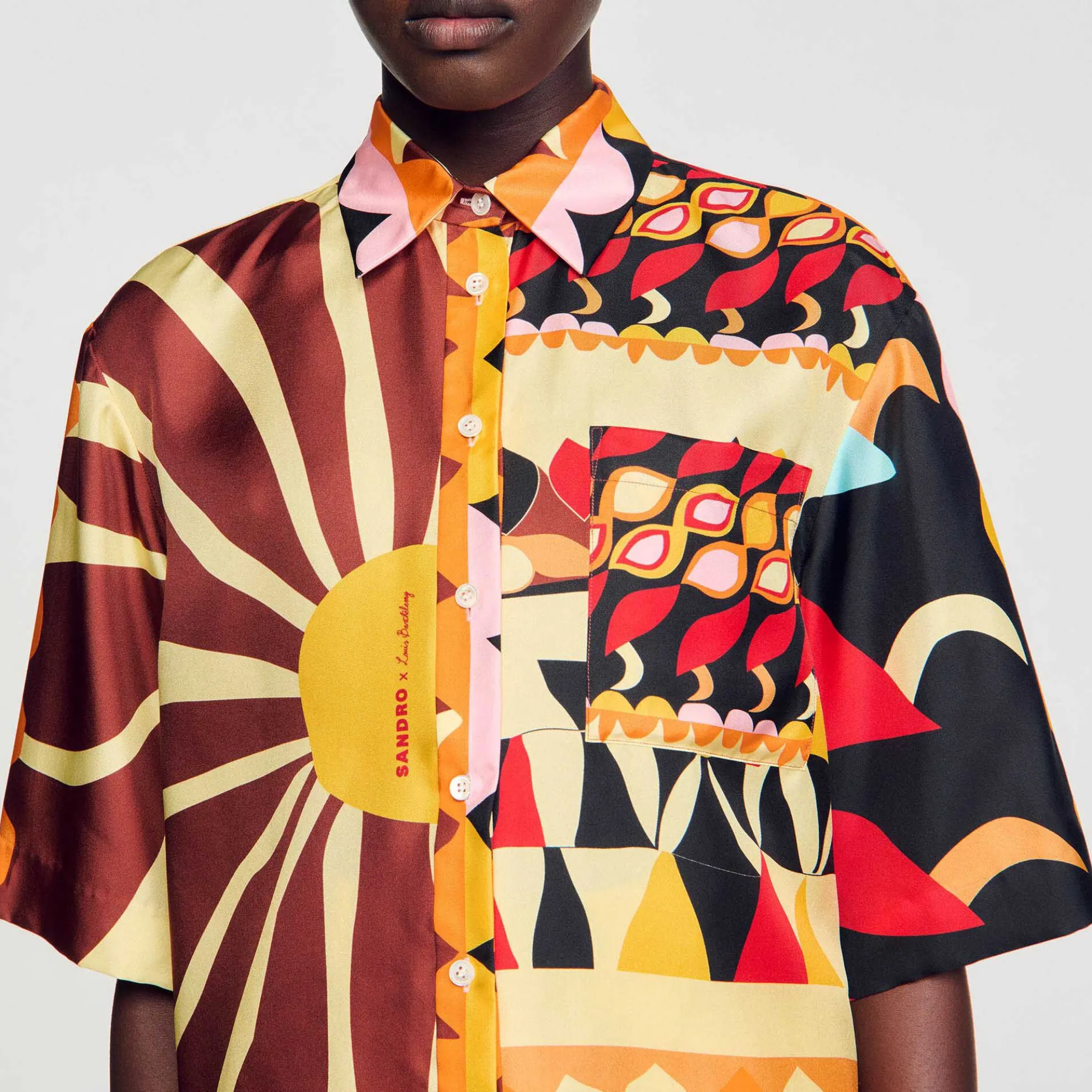 Overhemdblouse Soepelvallend Met Print