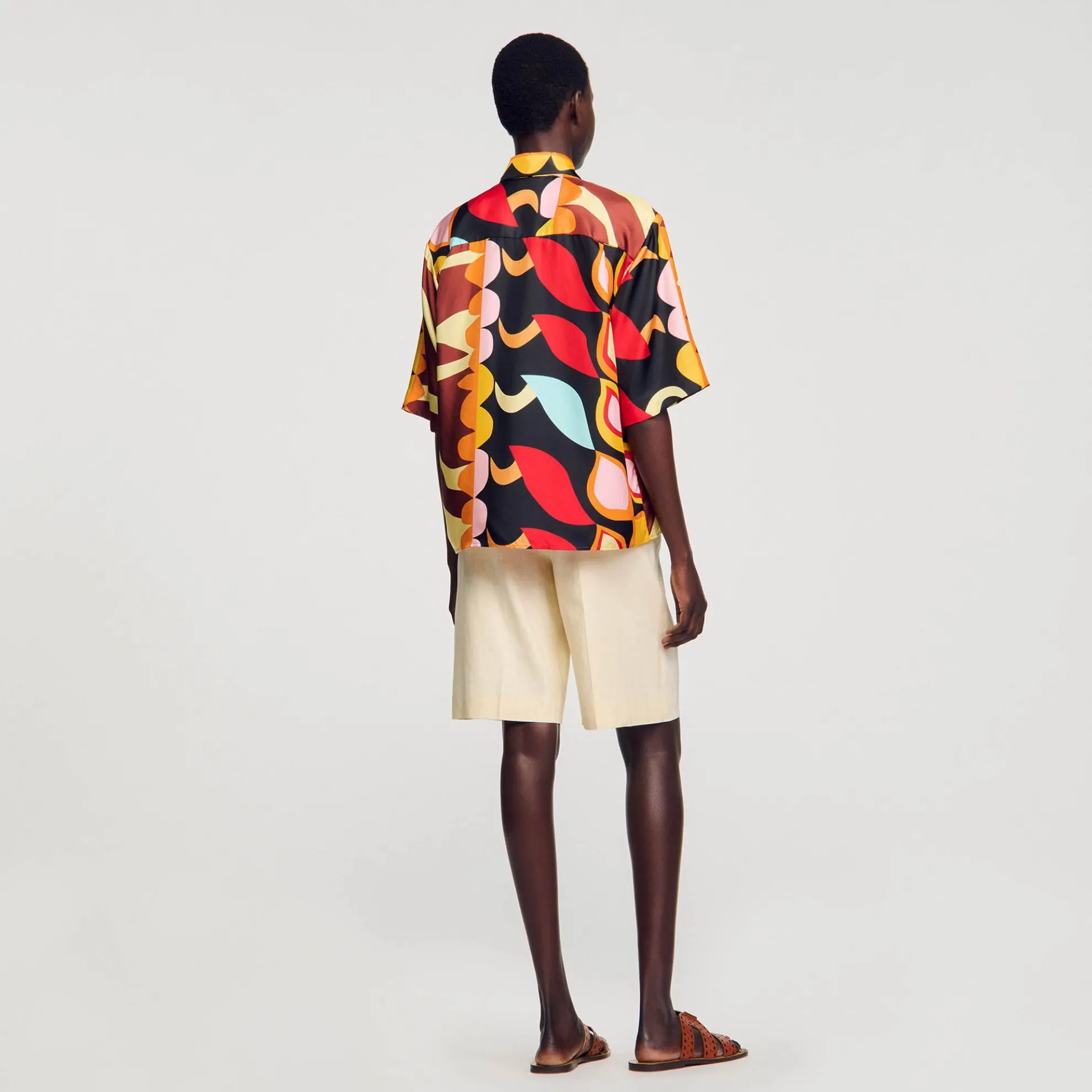 Overhemdblouse Soepelvallend Met Print