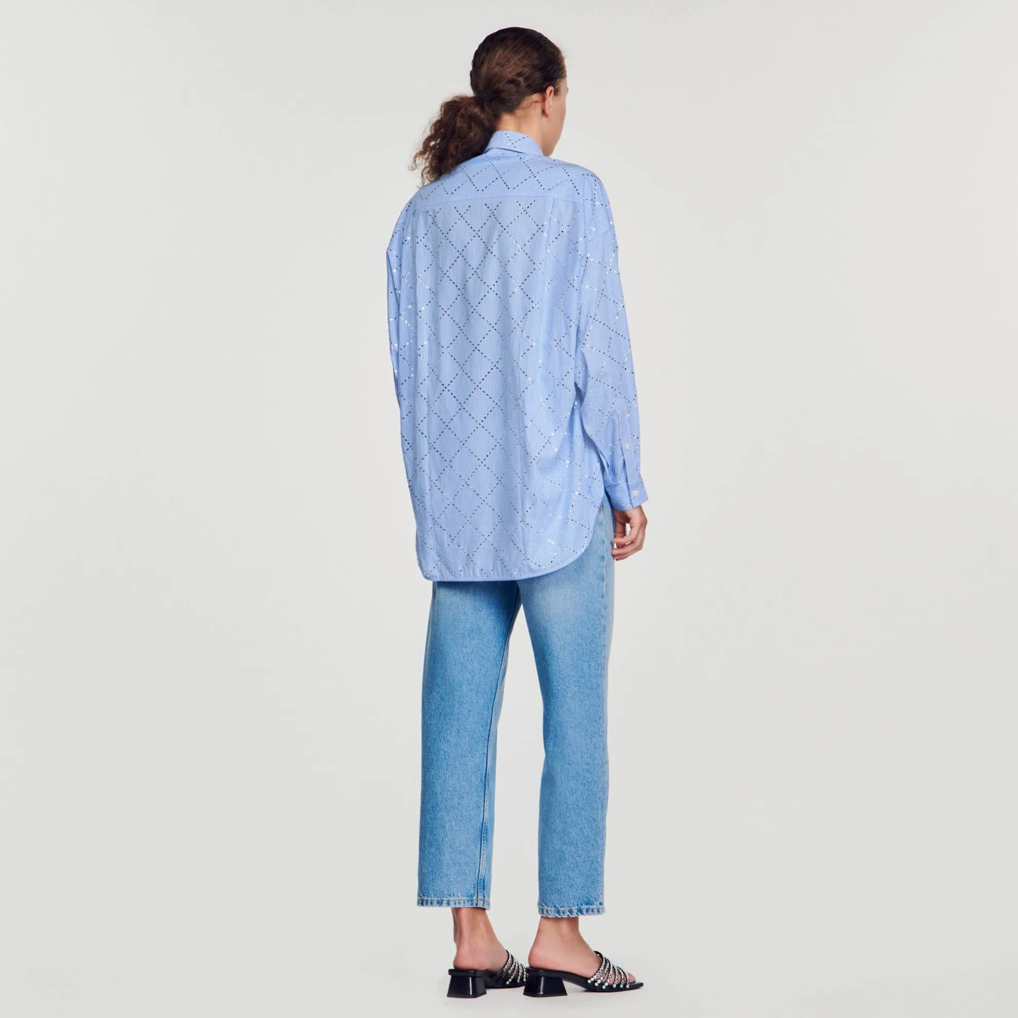 Oversized Blouse Met Stras