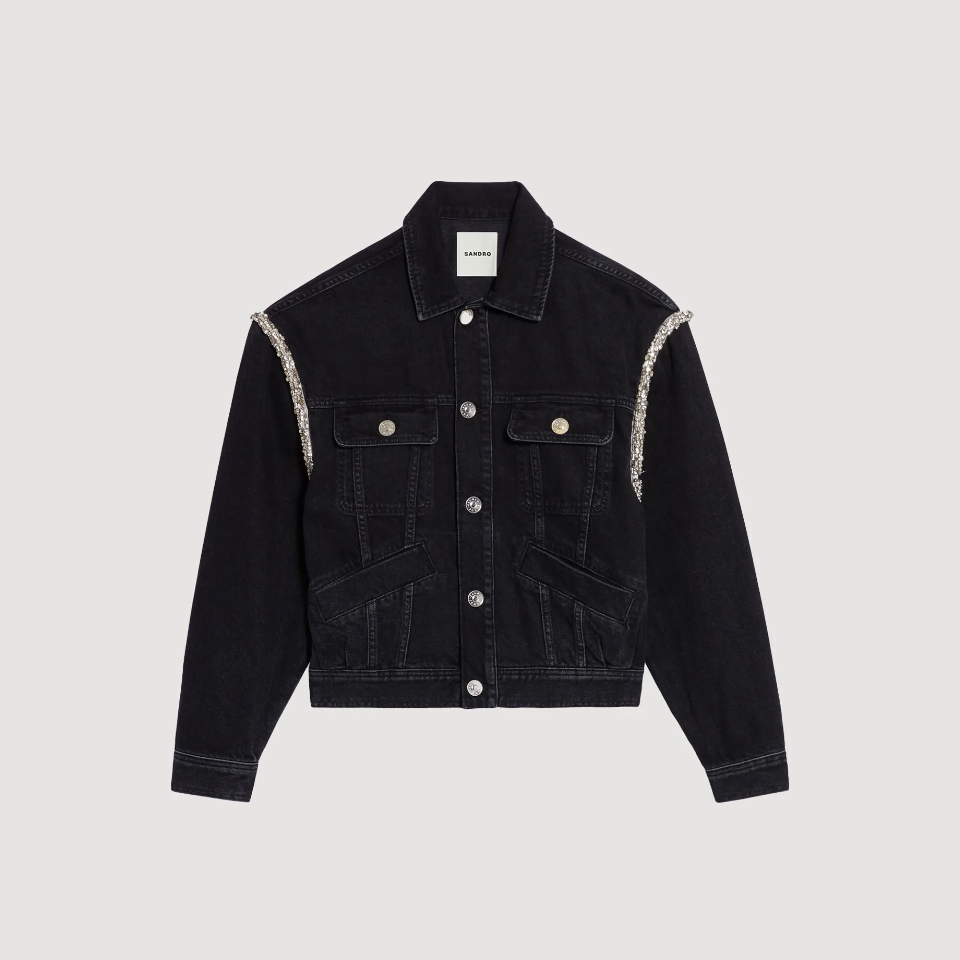 Oversized Spijkerjasje Met Stras