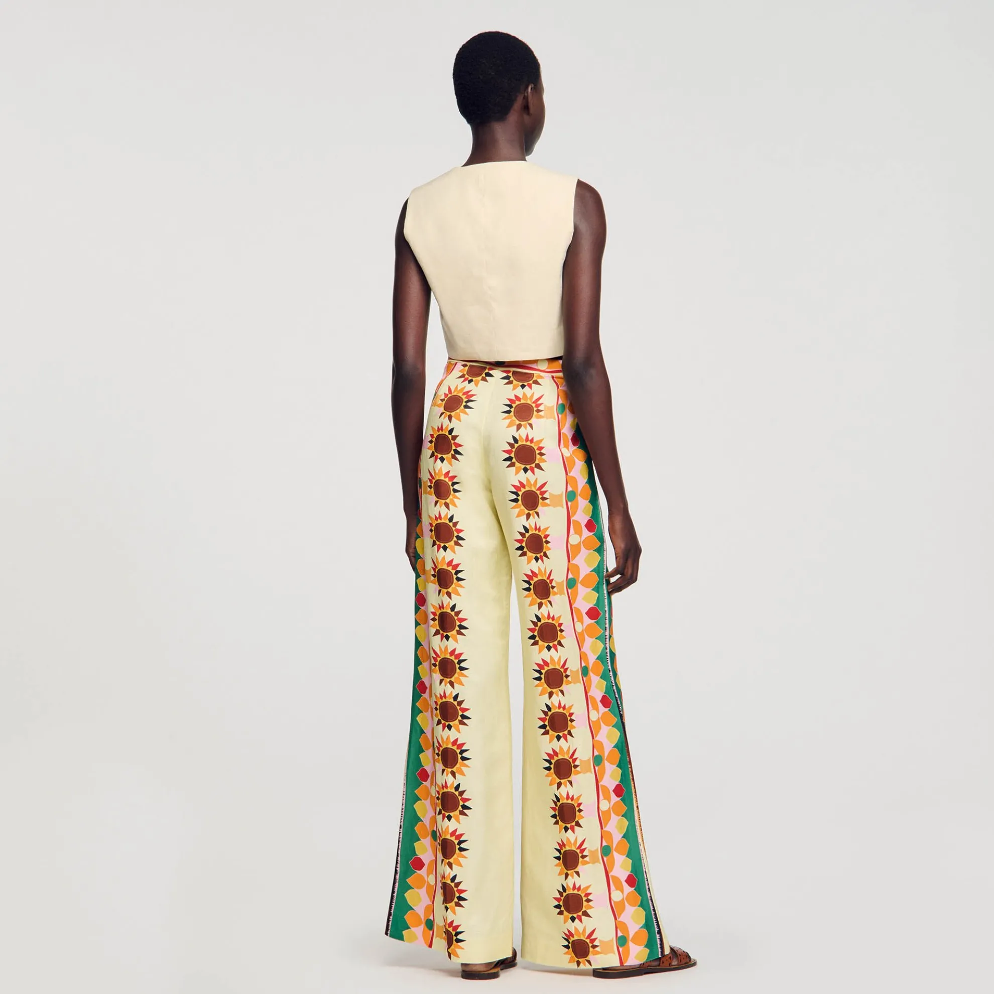 Pantalon Flared Print