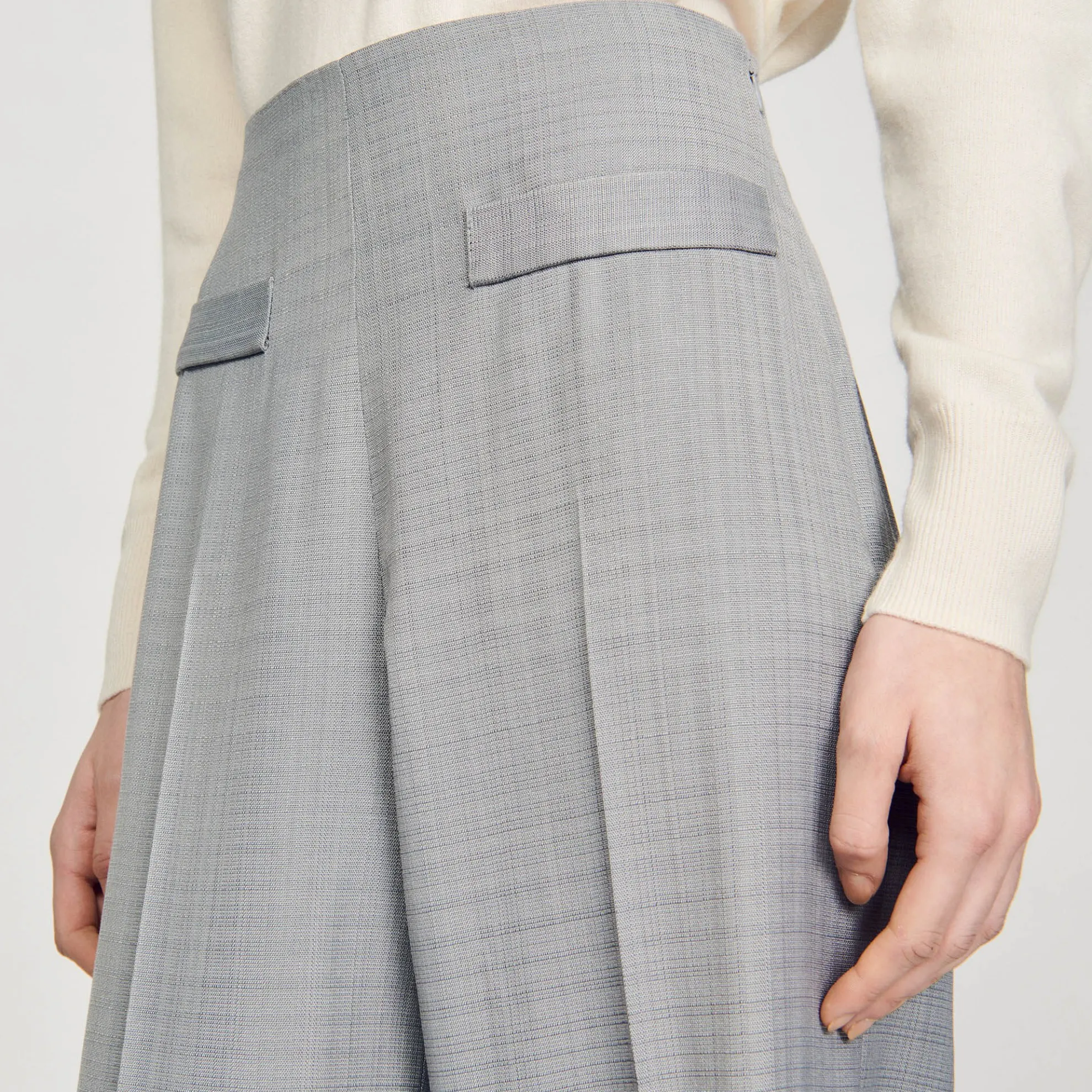 Pantalon Uitlopend Met Hoge Taille