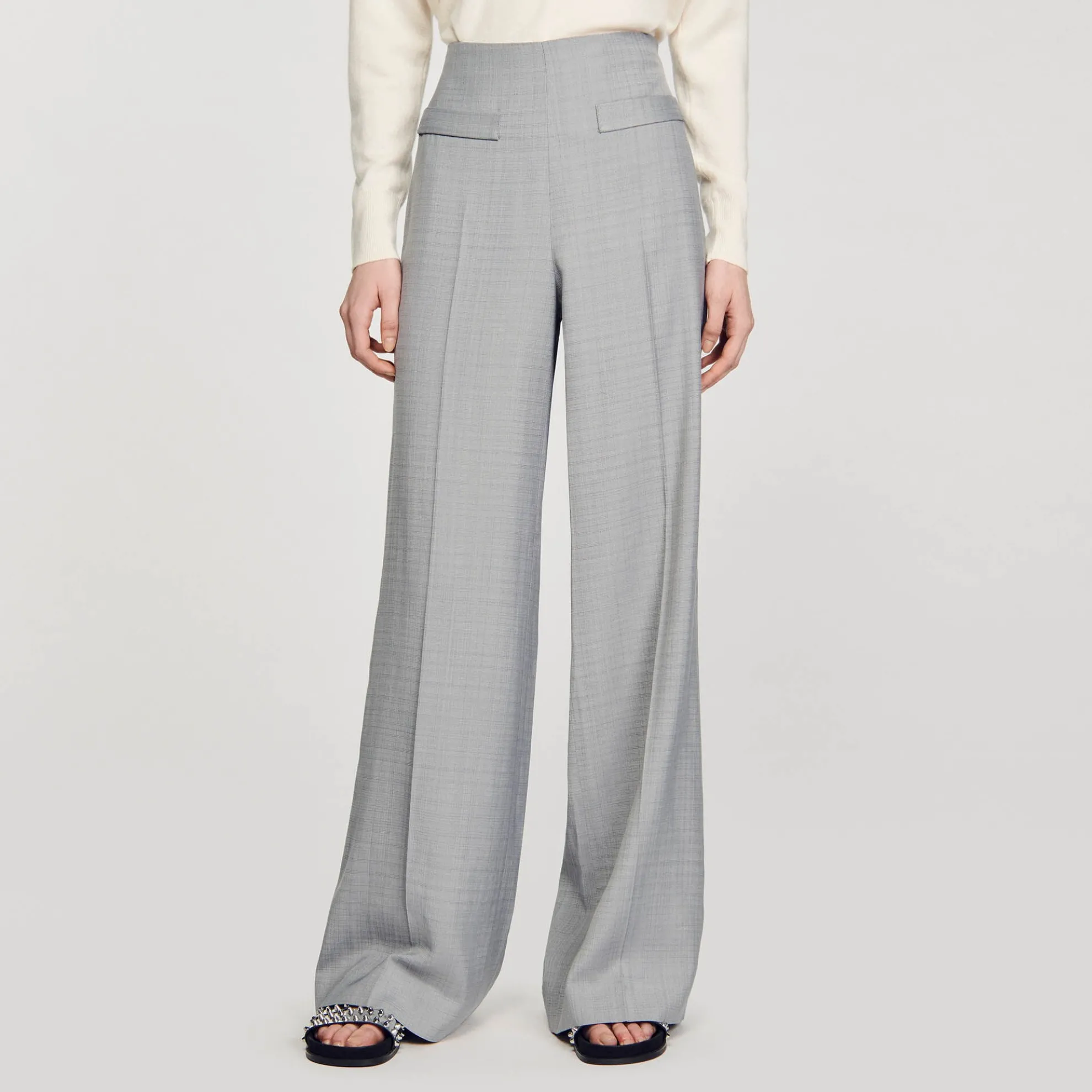 Pantalon Uitlopend Met Hoge Taille