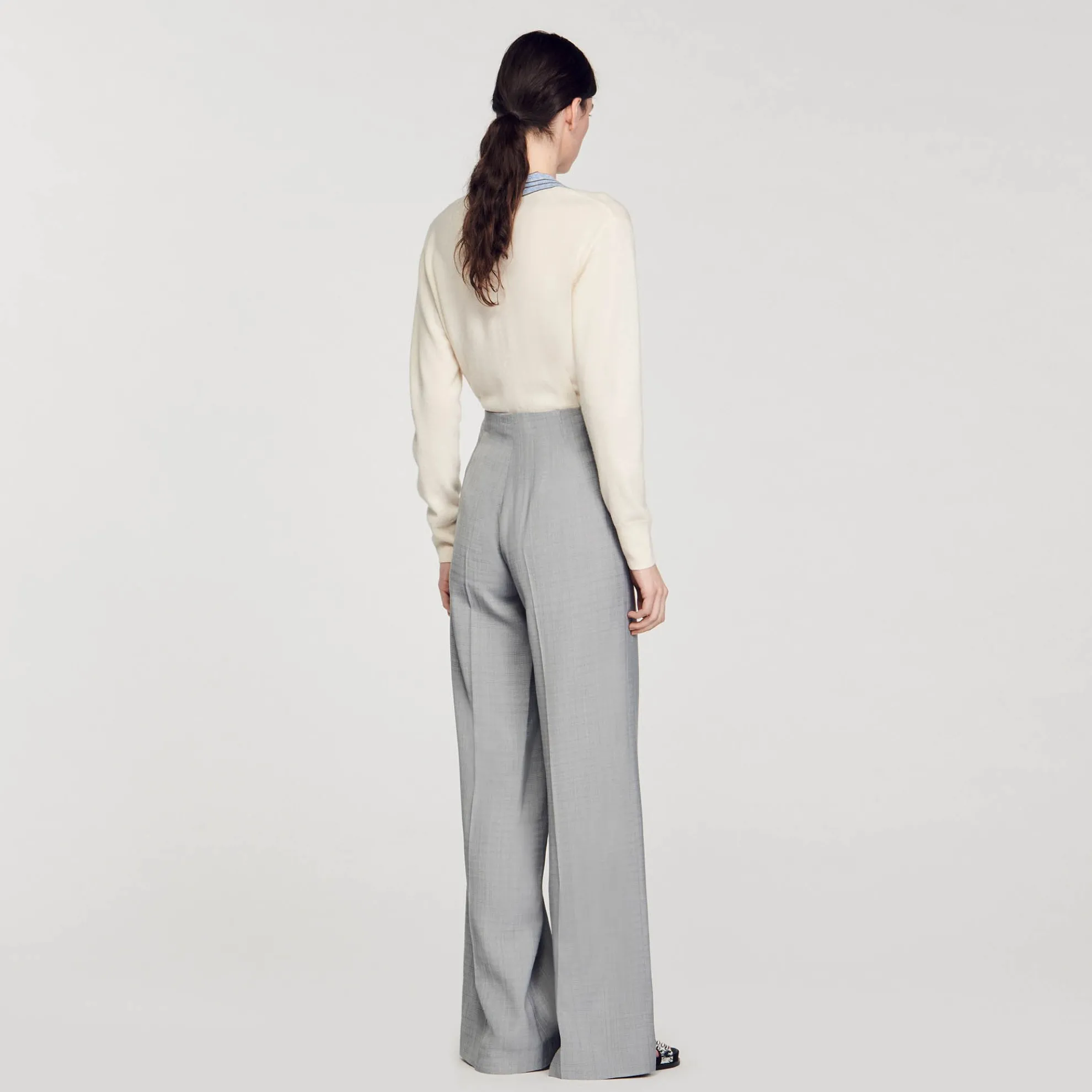 Pantalon Uitlopend Met Hoge Taille