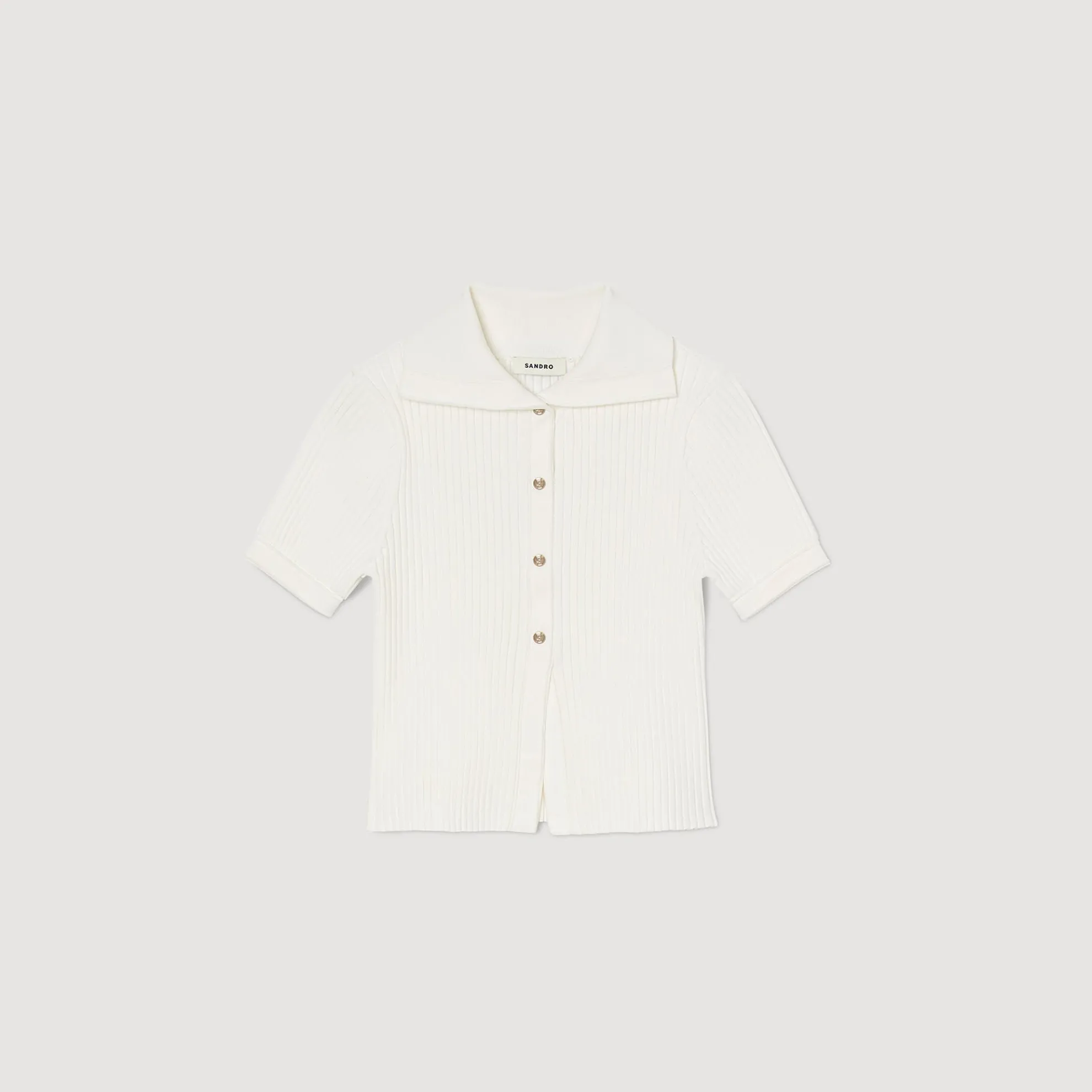 Ribgebreide Trui Met Schipperskraag