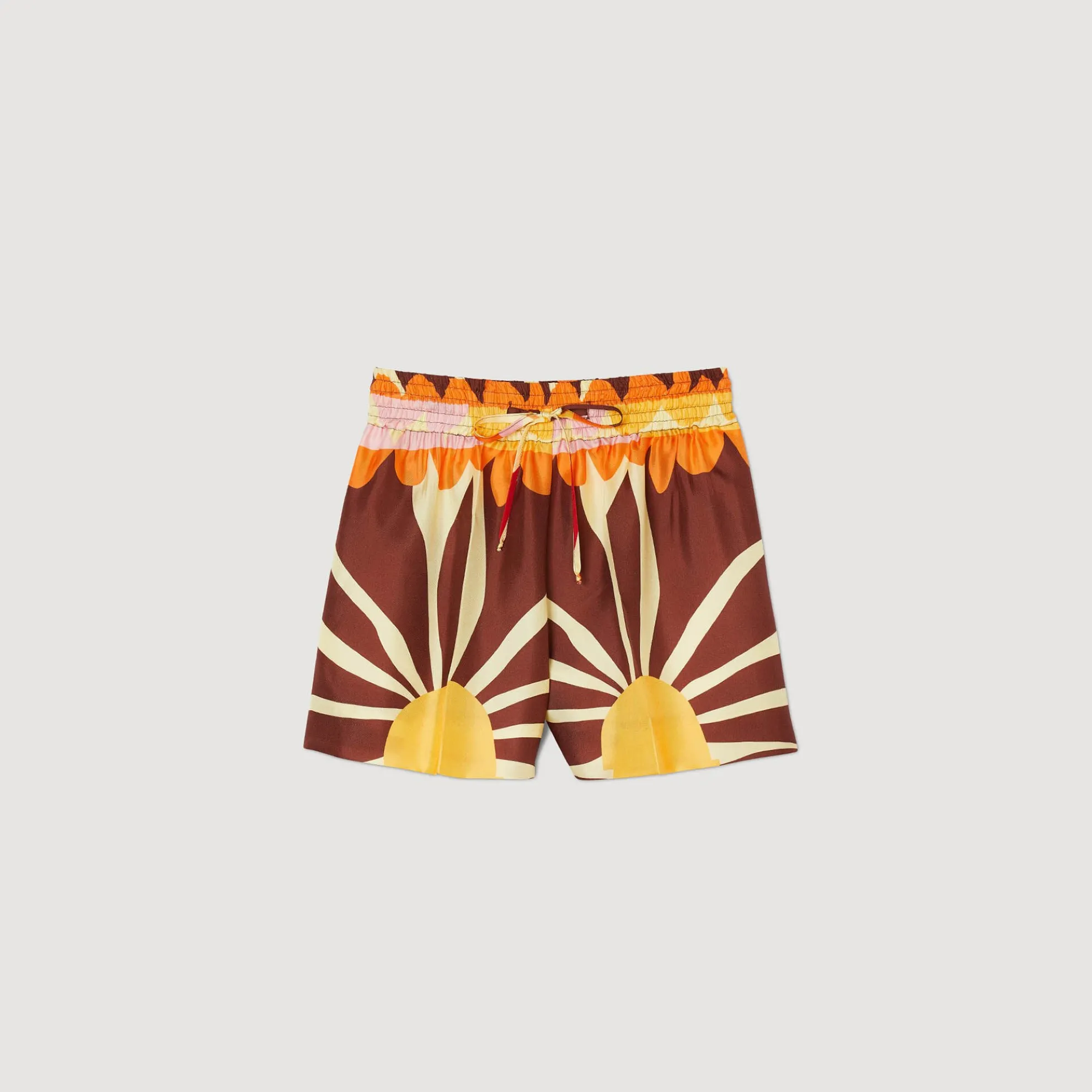 Satijnen Short Met Print