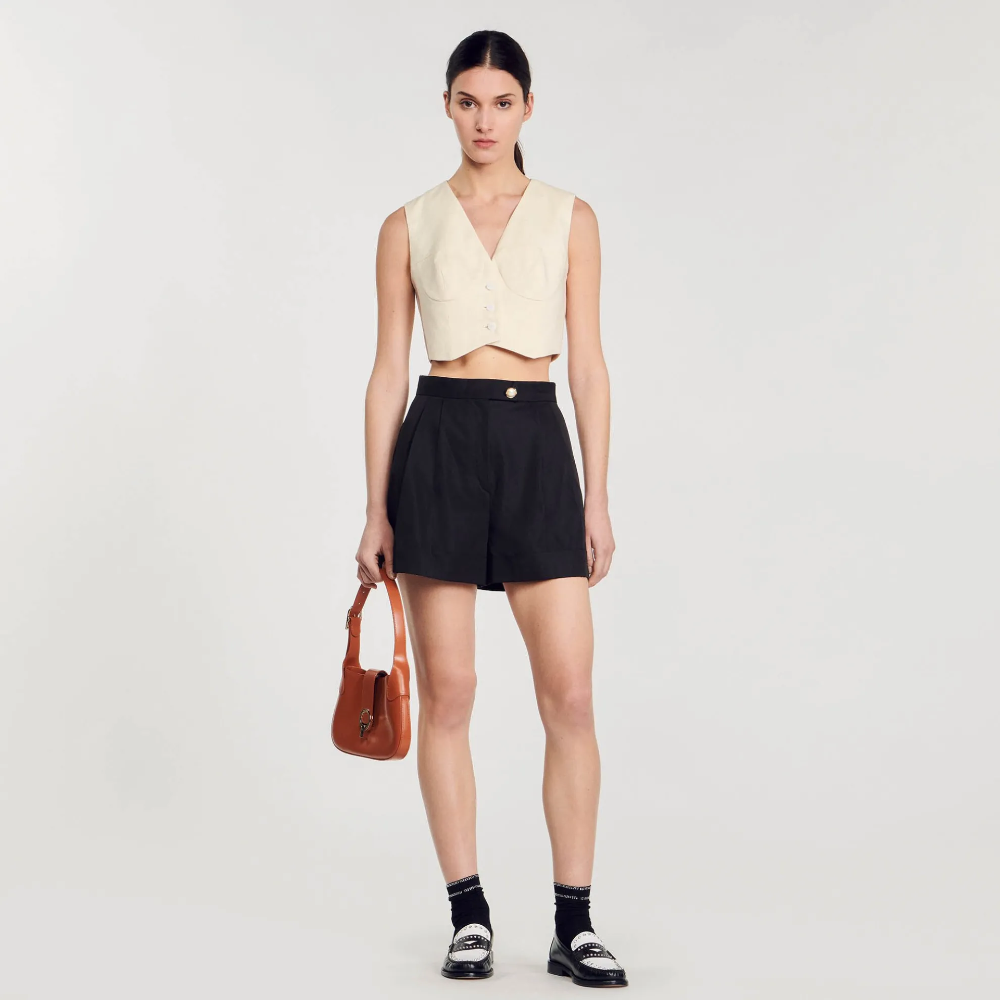 Shorts Van Gabardine Stof