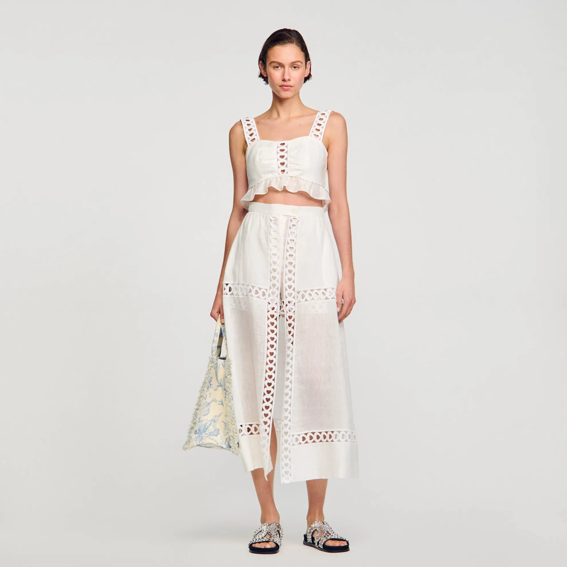 Skort Lang Mix Van Linnen