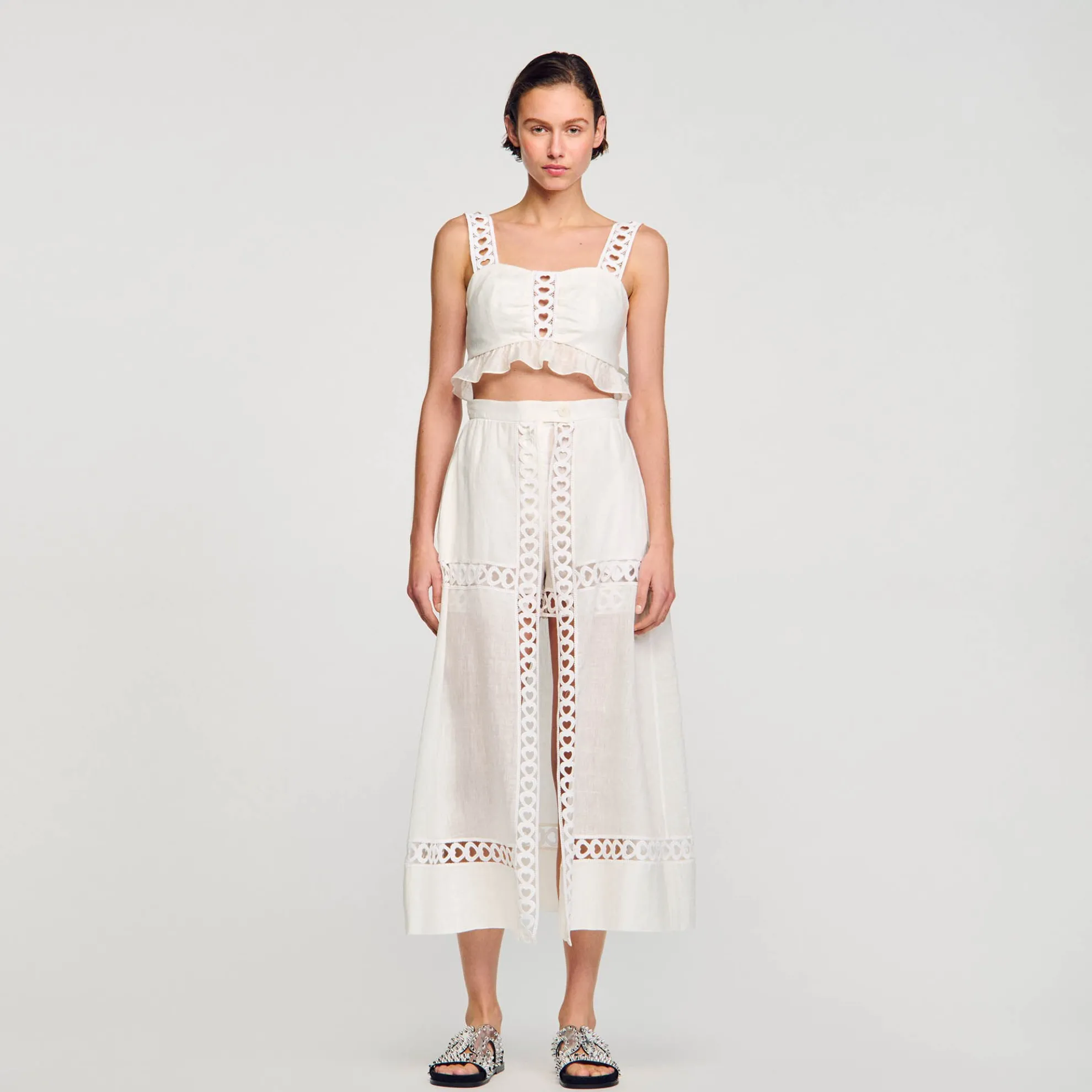 Skort Lang Mix Van Linnen