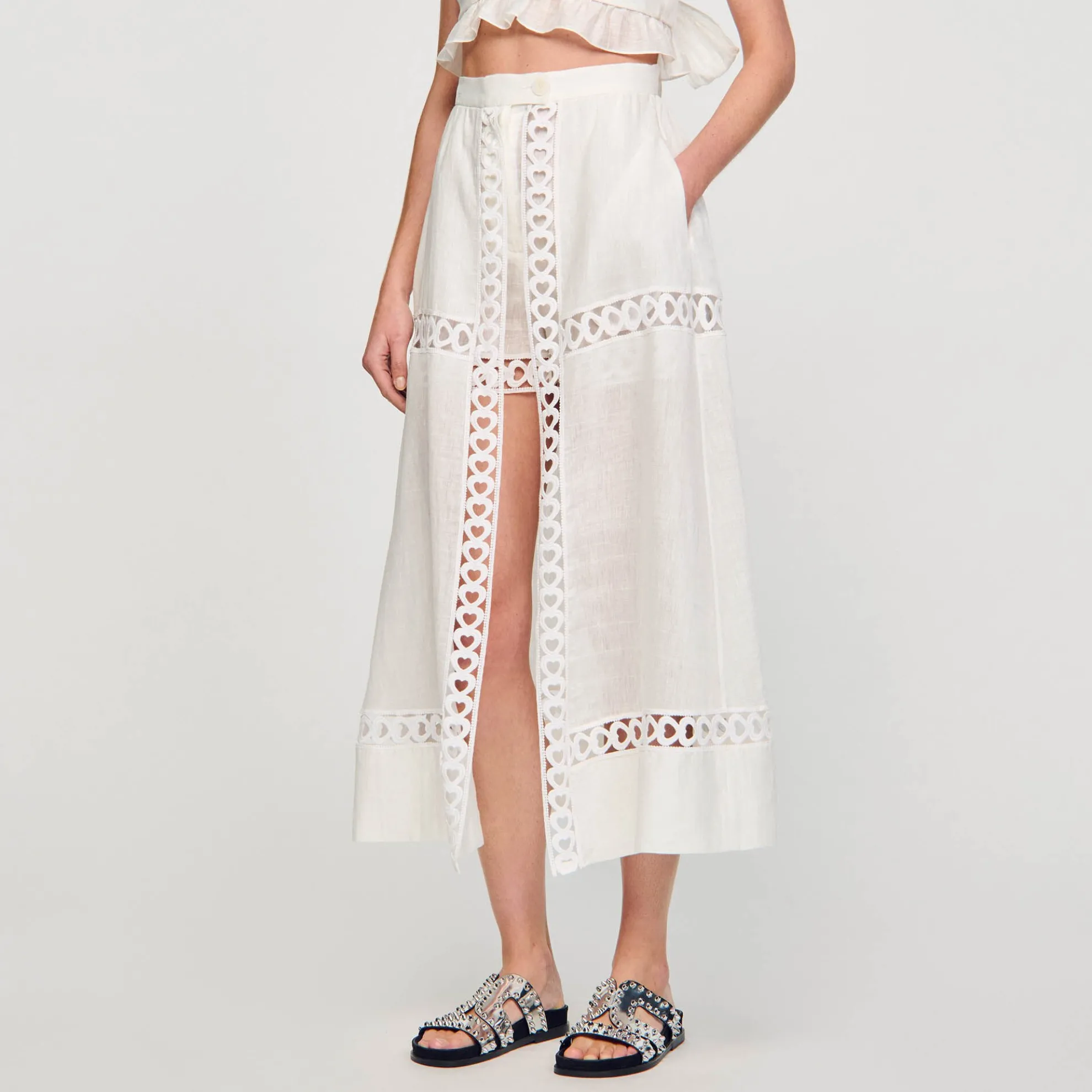 Skort Lang Mix Van Linnen