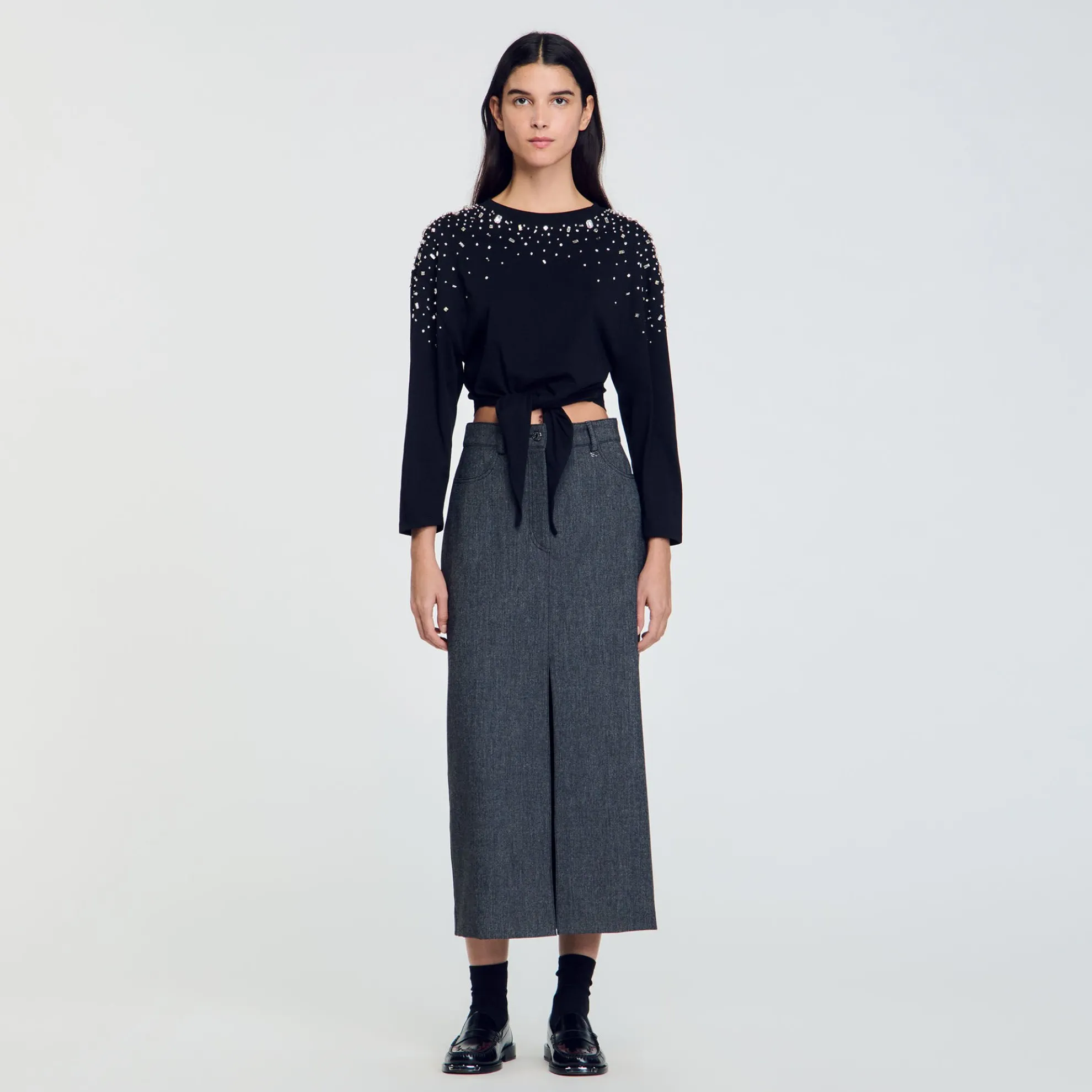 Strik T-shirt Met Stras