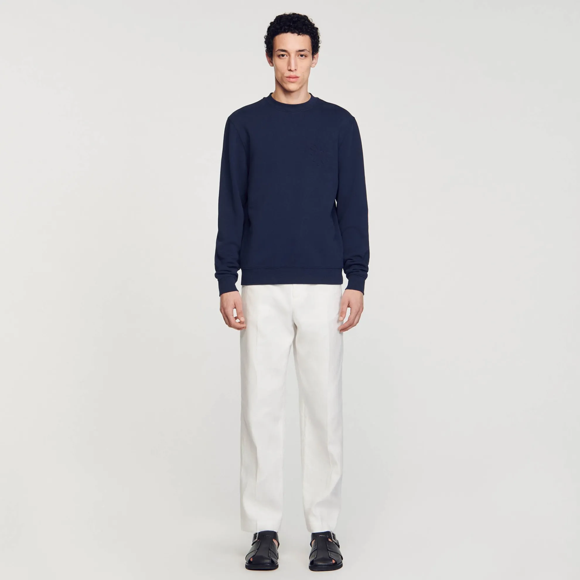 Sweatshirt Katoen Met Bloem