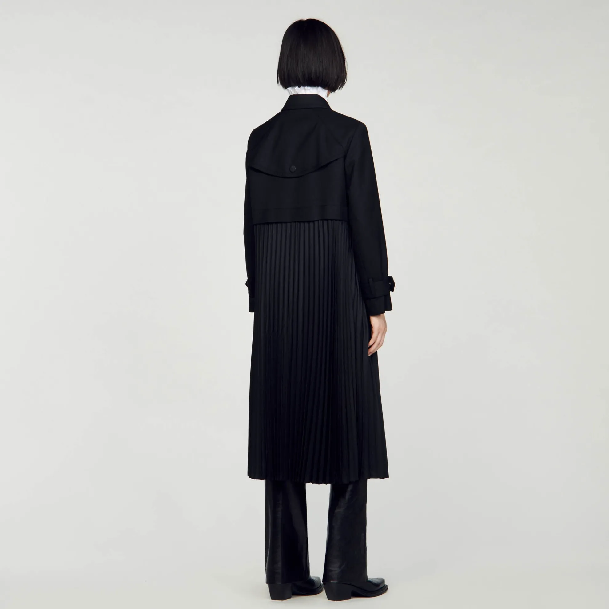 Trenchcoat Met Plooien