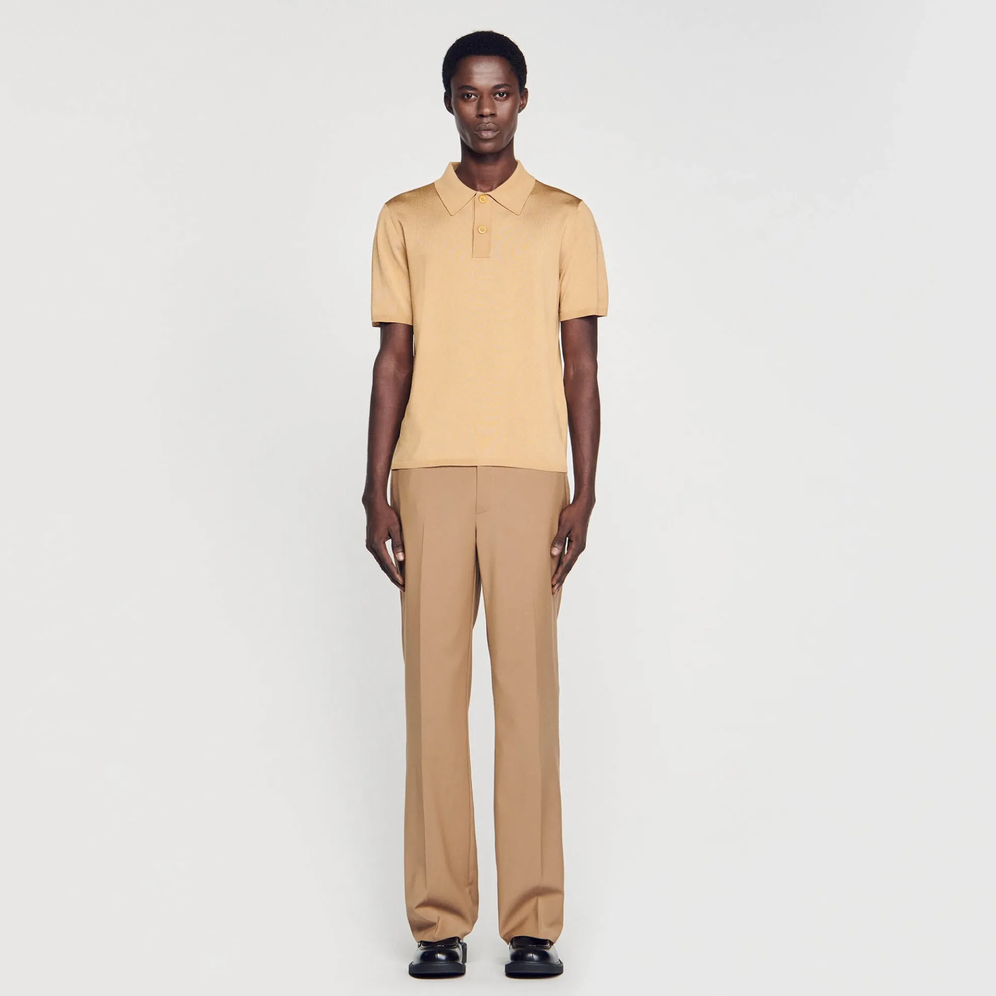 Tricot Poloshirt Met Korte Mouwen