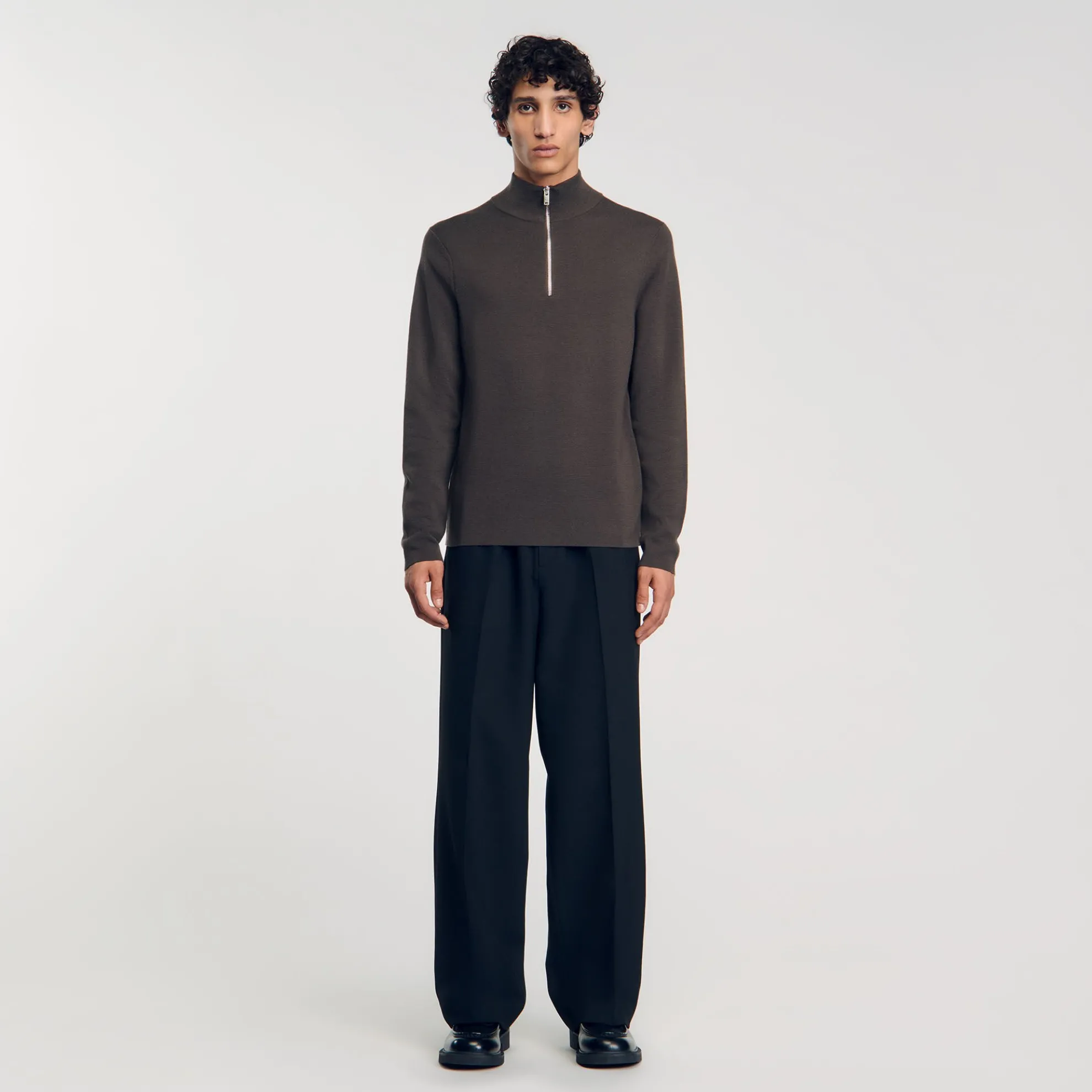 Trui Wol Met Ritskraag