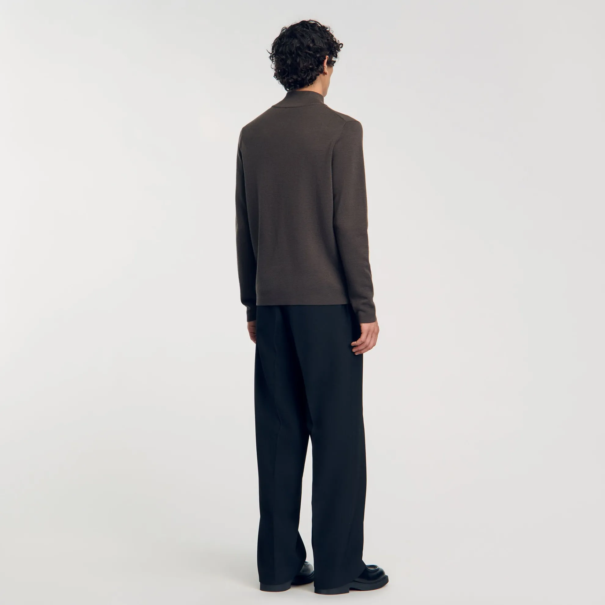 Trui Wol Met Ritskraag