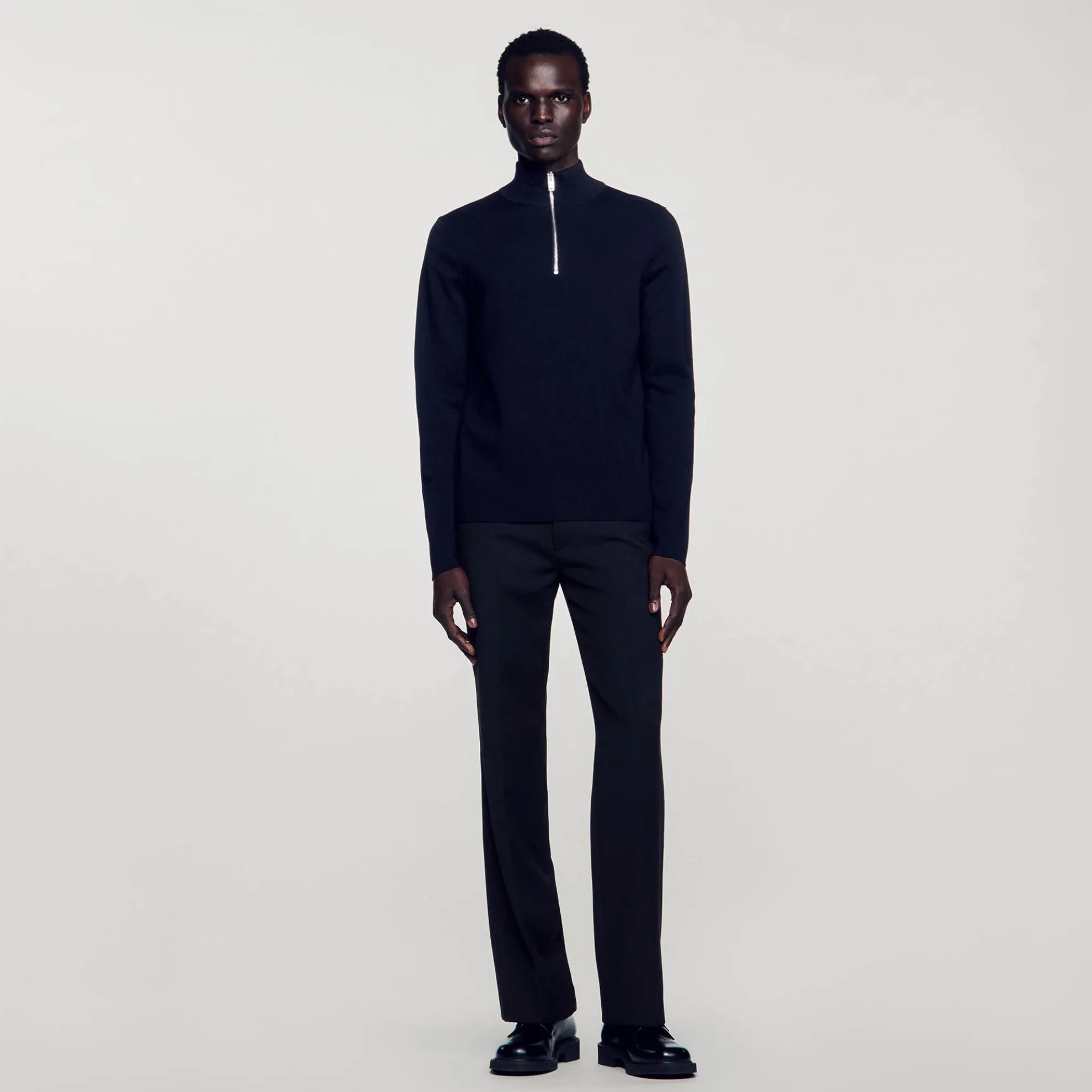 Trui Wol Met Ritskraag