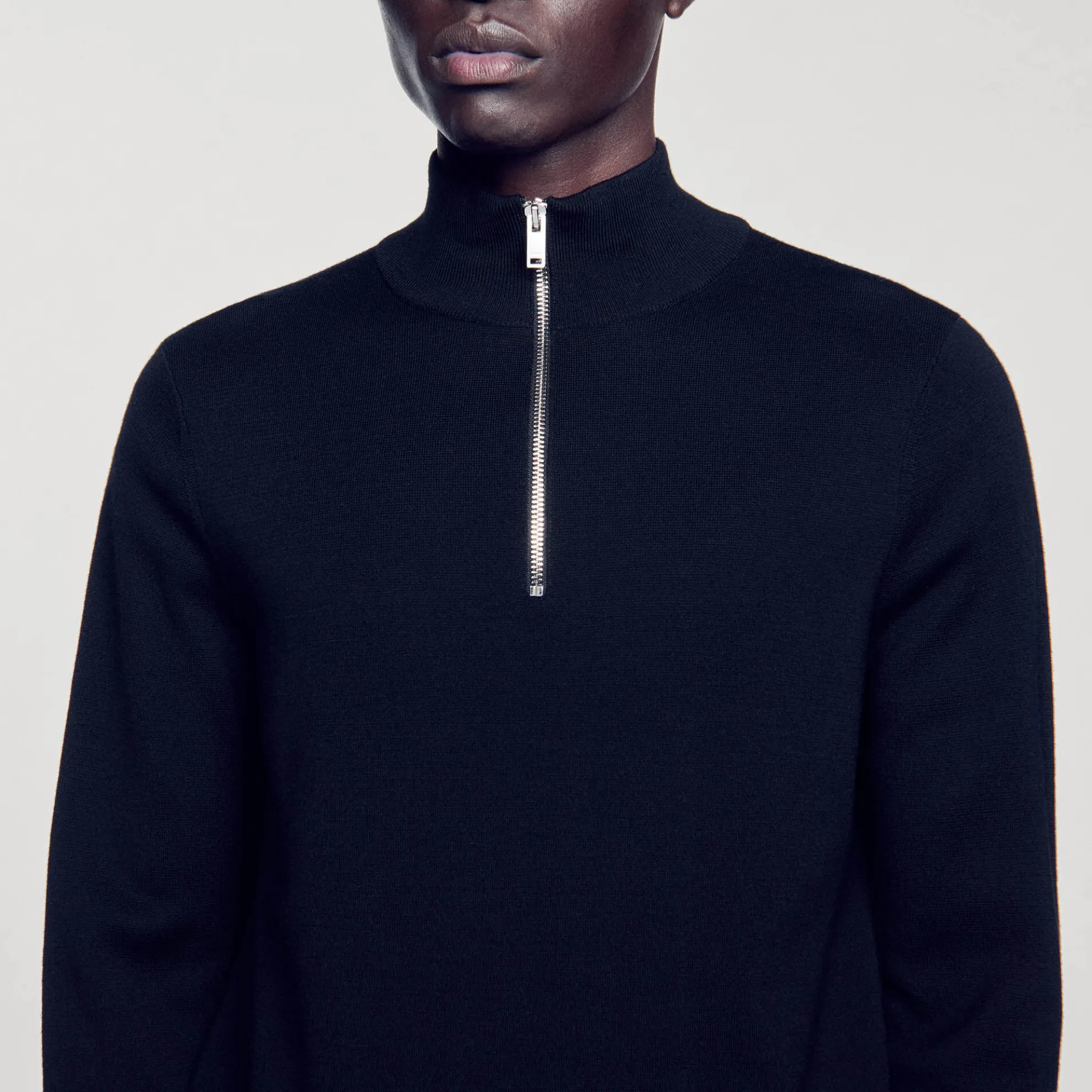 Trui Wol Met Ritskraag