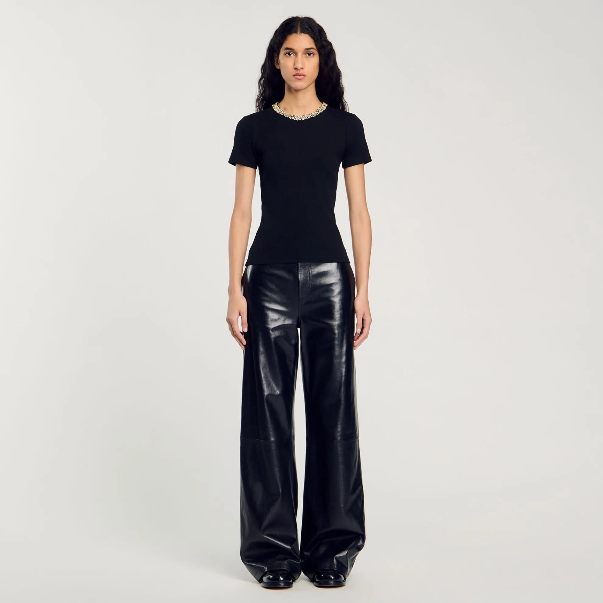 T-shirt Galon Met Stras