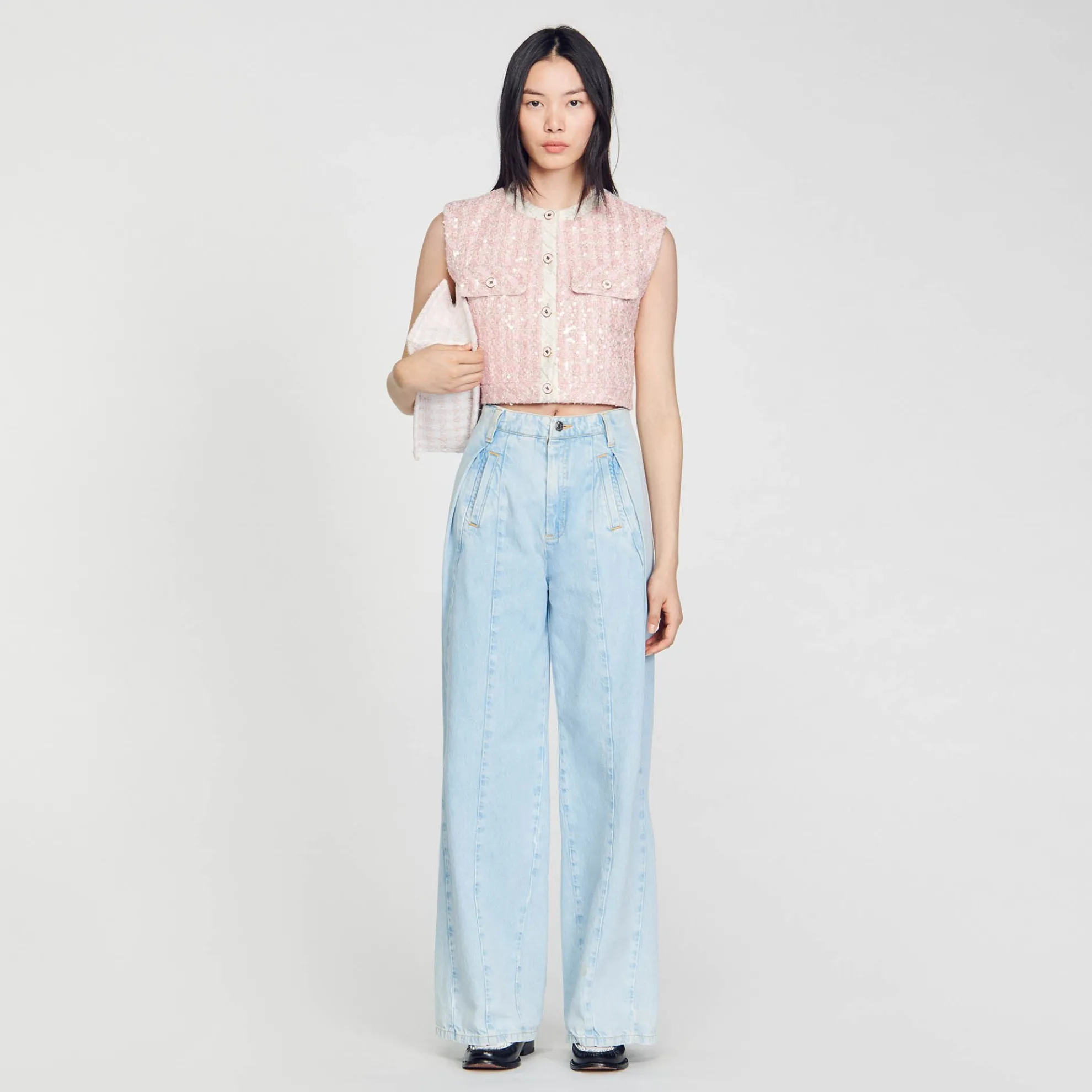 Tweed Jasje Zonder Mouwen