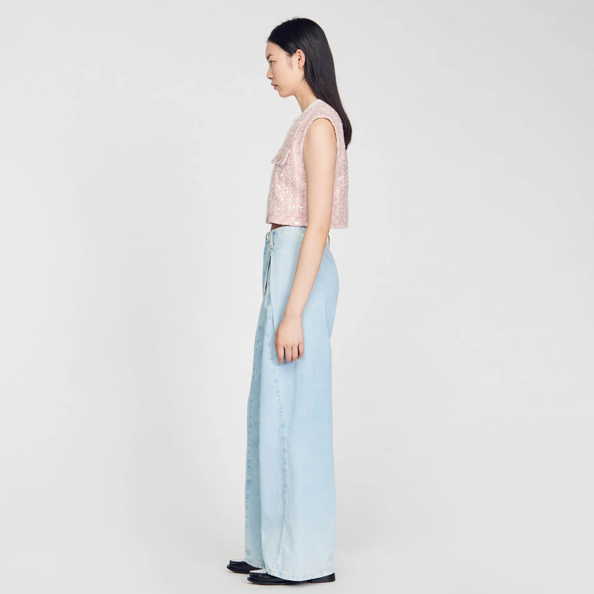 Tweed Jasje Zonder Mouwen