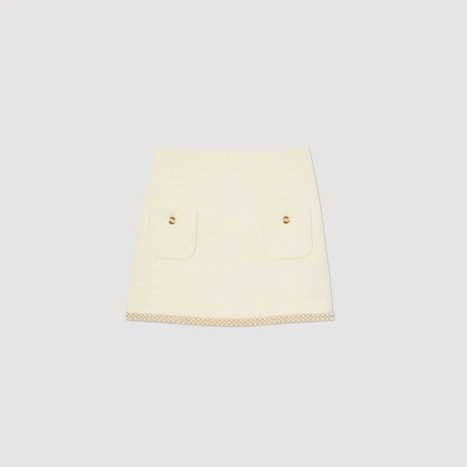 Tweed Rok Met Parels