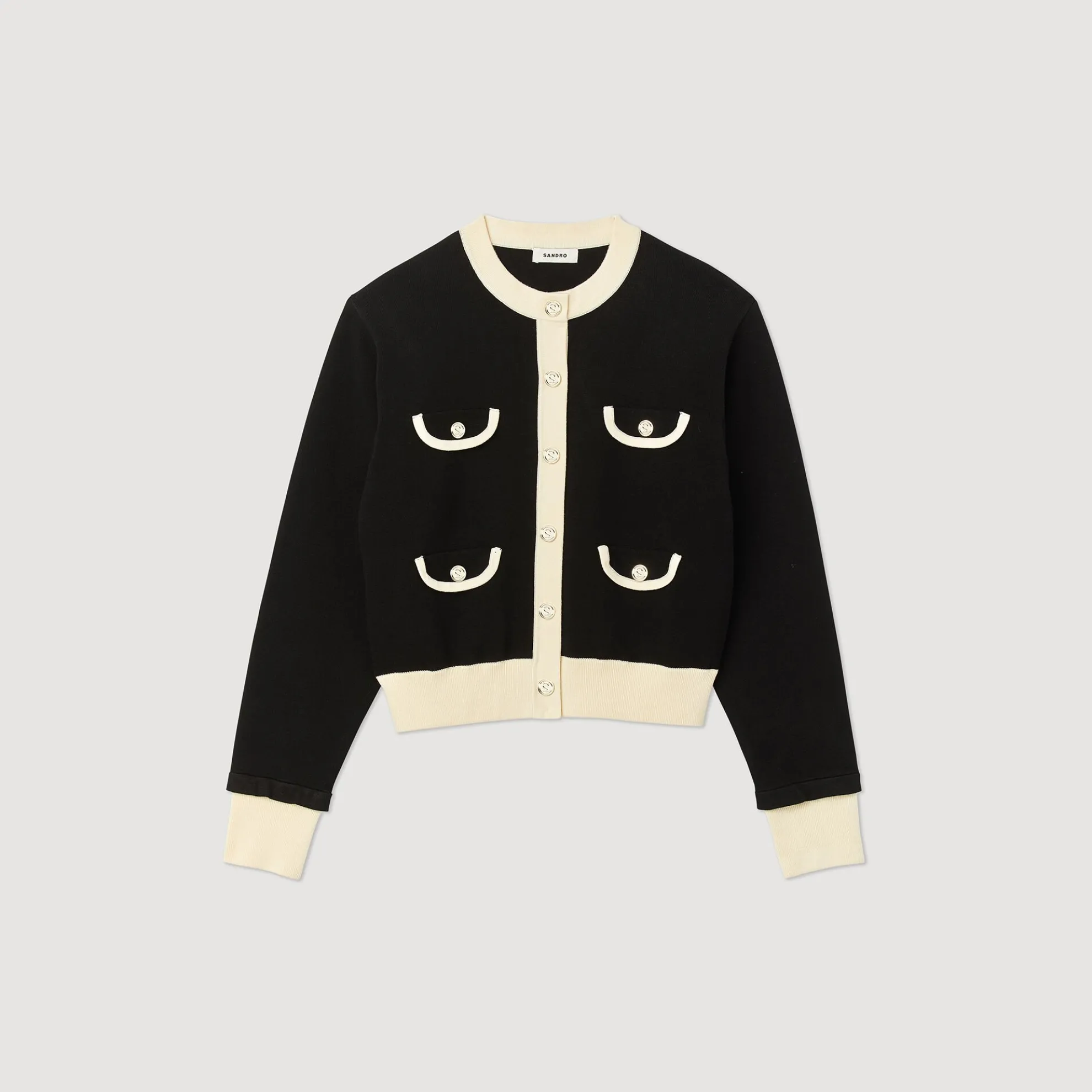 Tweekleurig Vest Met Knopen