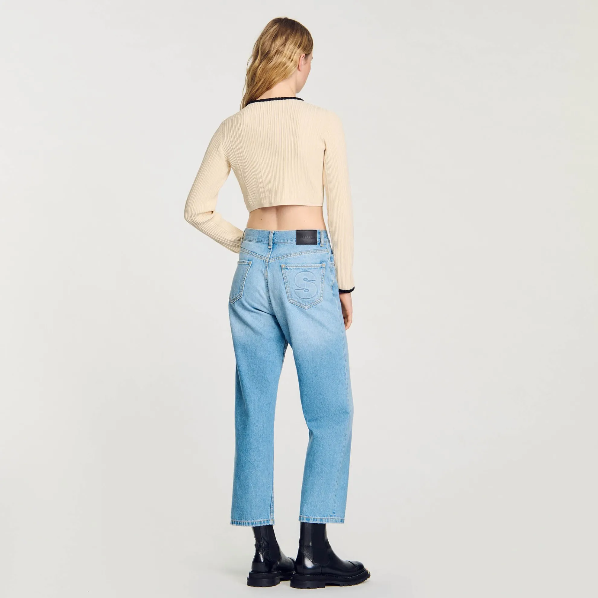 Vest Van Pointelle Breisel Sandro Dames