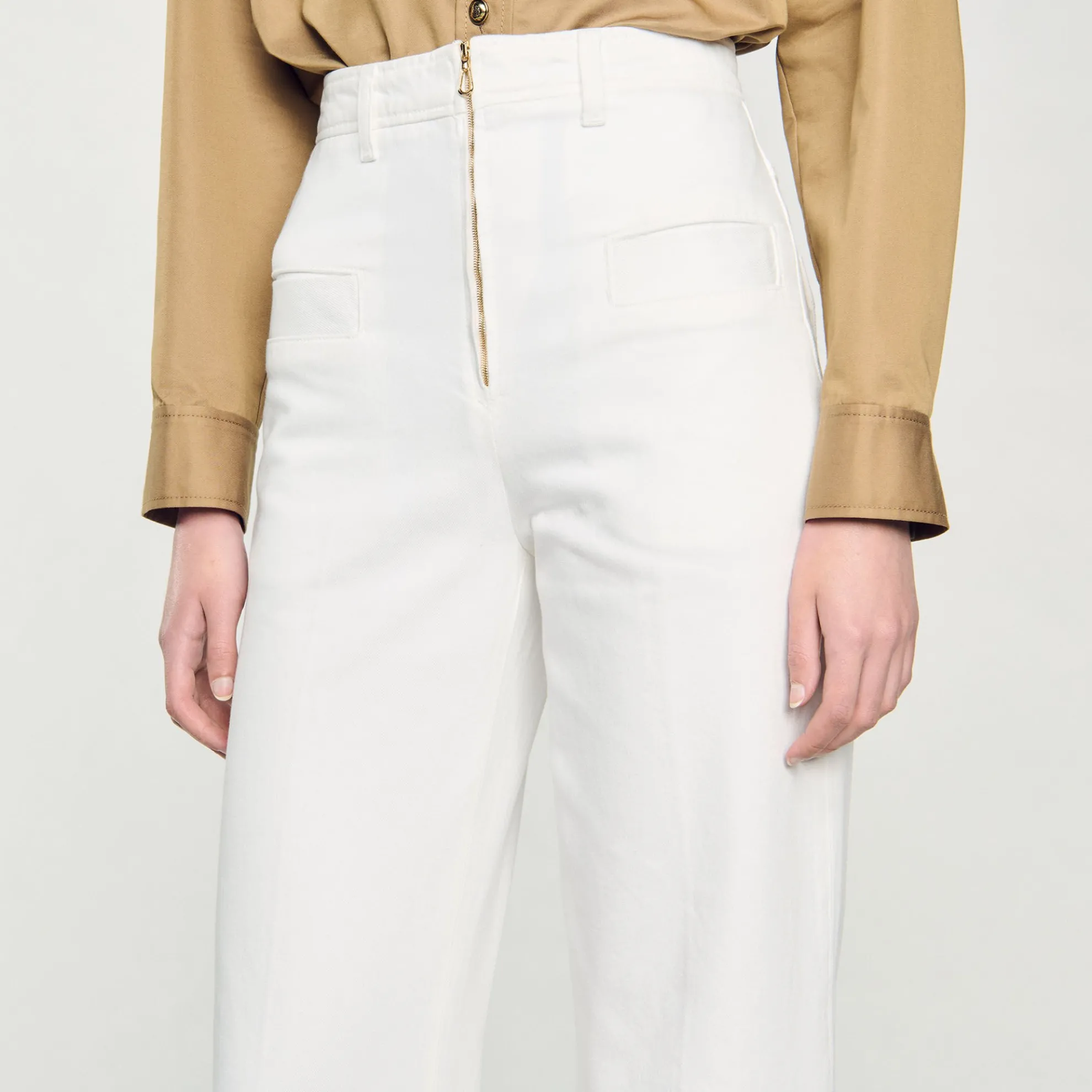 Wijde Canvas Pantalon