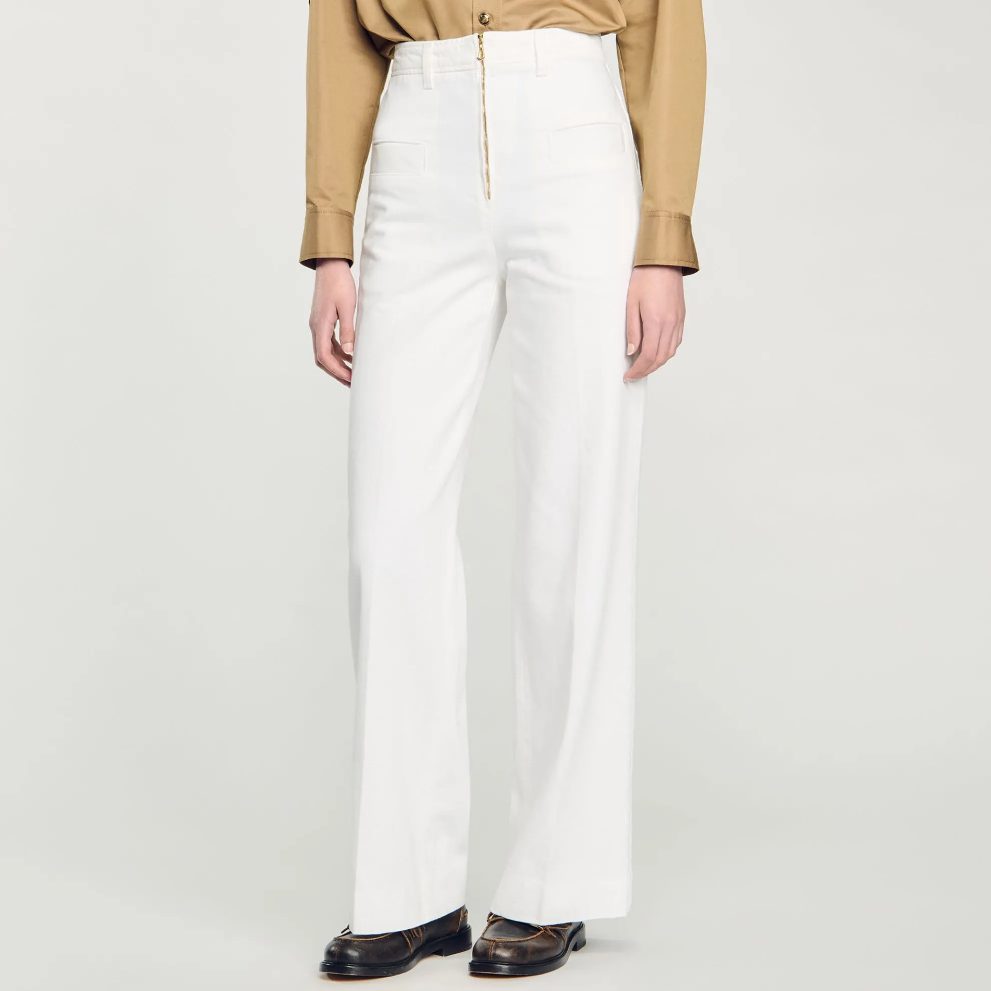 Wijde Canvas Pantalon