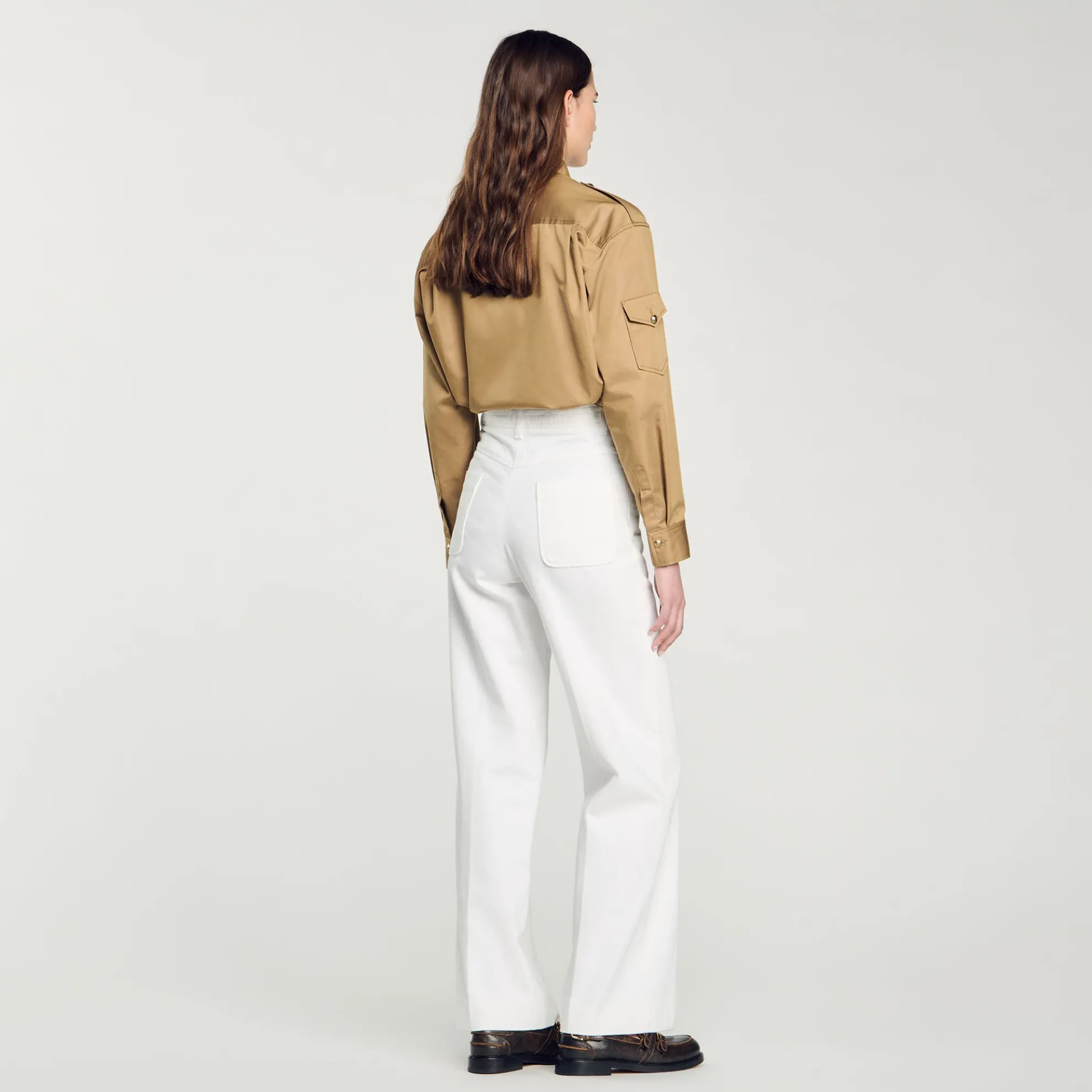 Wijde Canvas Pantalon
