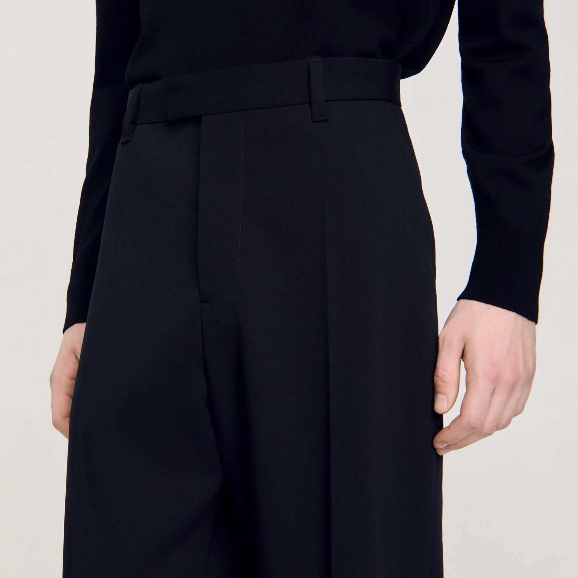 Wijdvallende Broek Van Wol