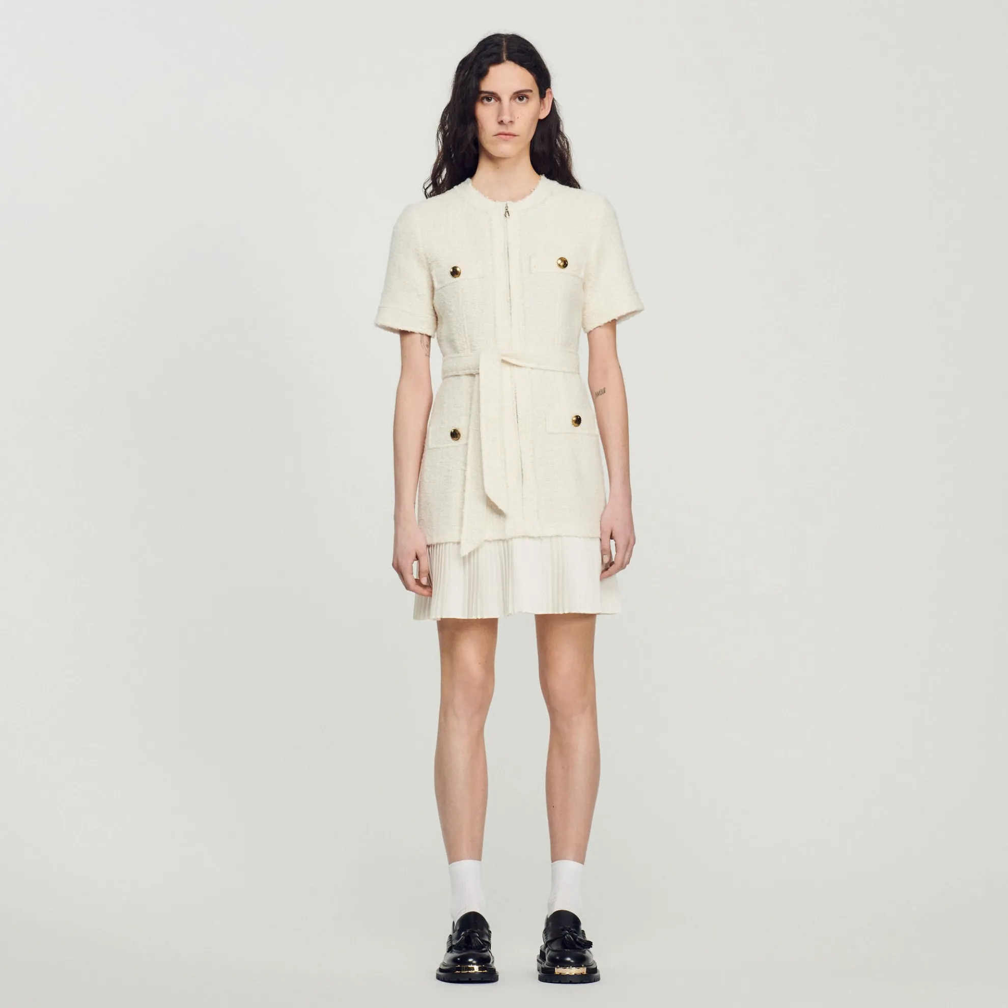 Wollen Manteljurk Met Tweedeffect